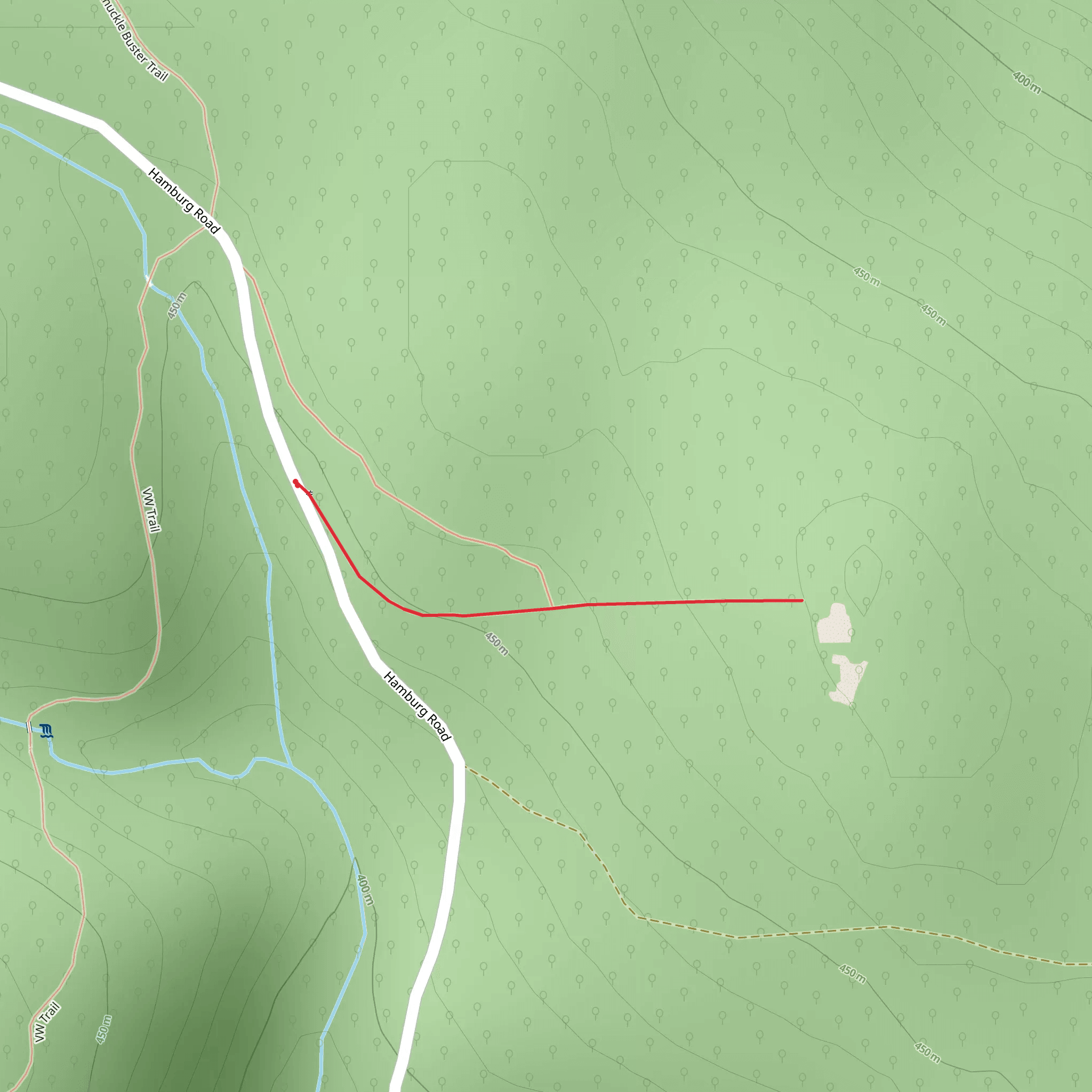 Hamburg Road Walk Out and Back mobile static map