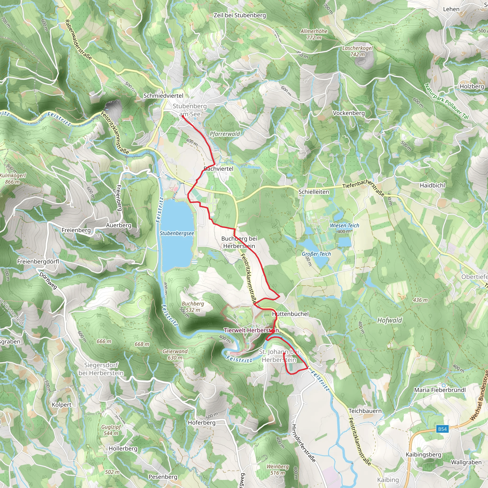 Herberstein Way mobile static map