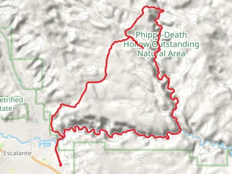 Boulder Mail Trail and Lower Death Hollow Trail