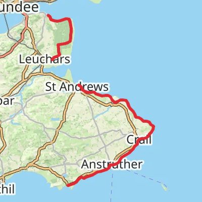 Fife Coastal Path 6-Day Gentle Tour (Hillwalk Tours) mobile static map