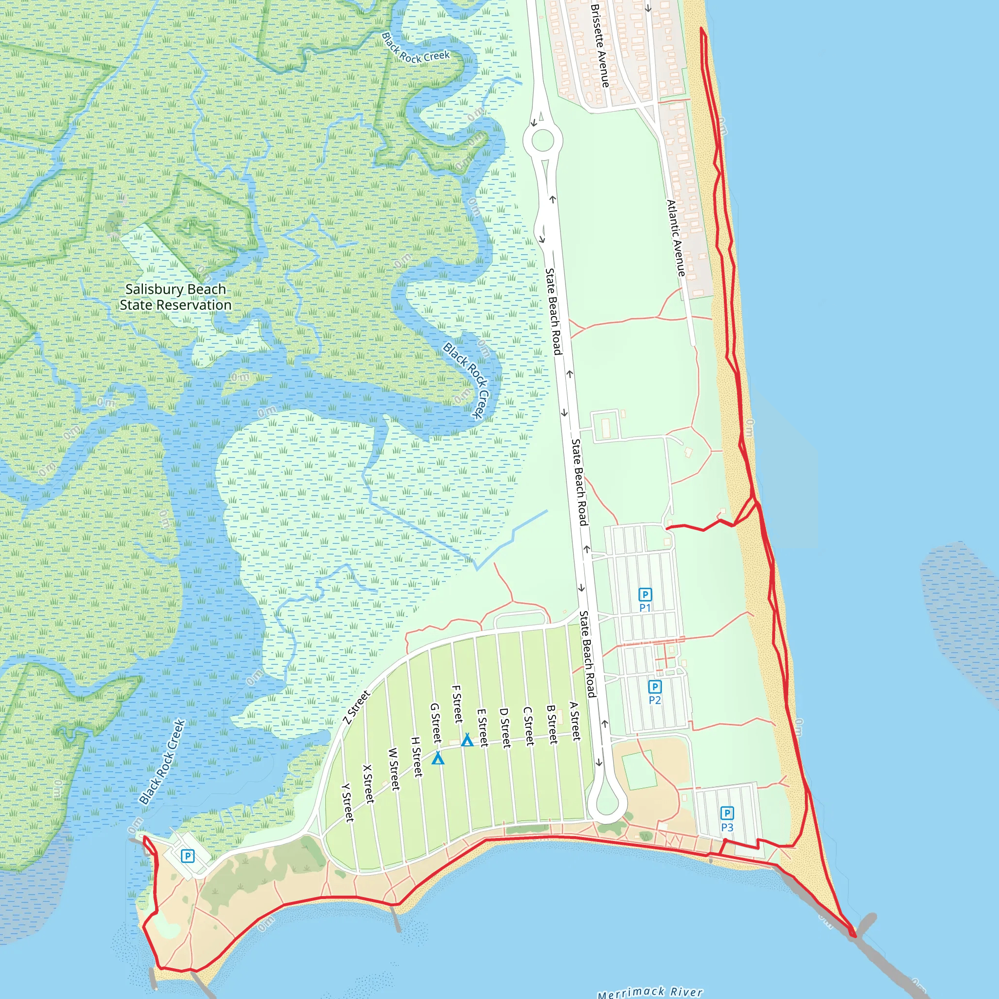 Merrimack River - Salisbury Beach Loop mobile static map