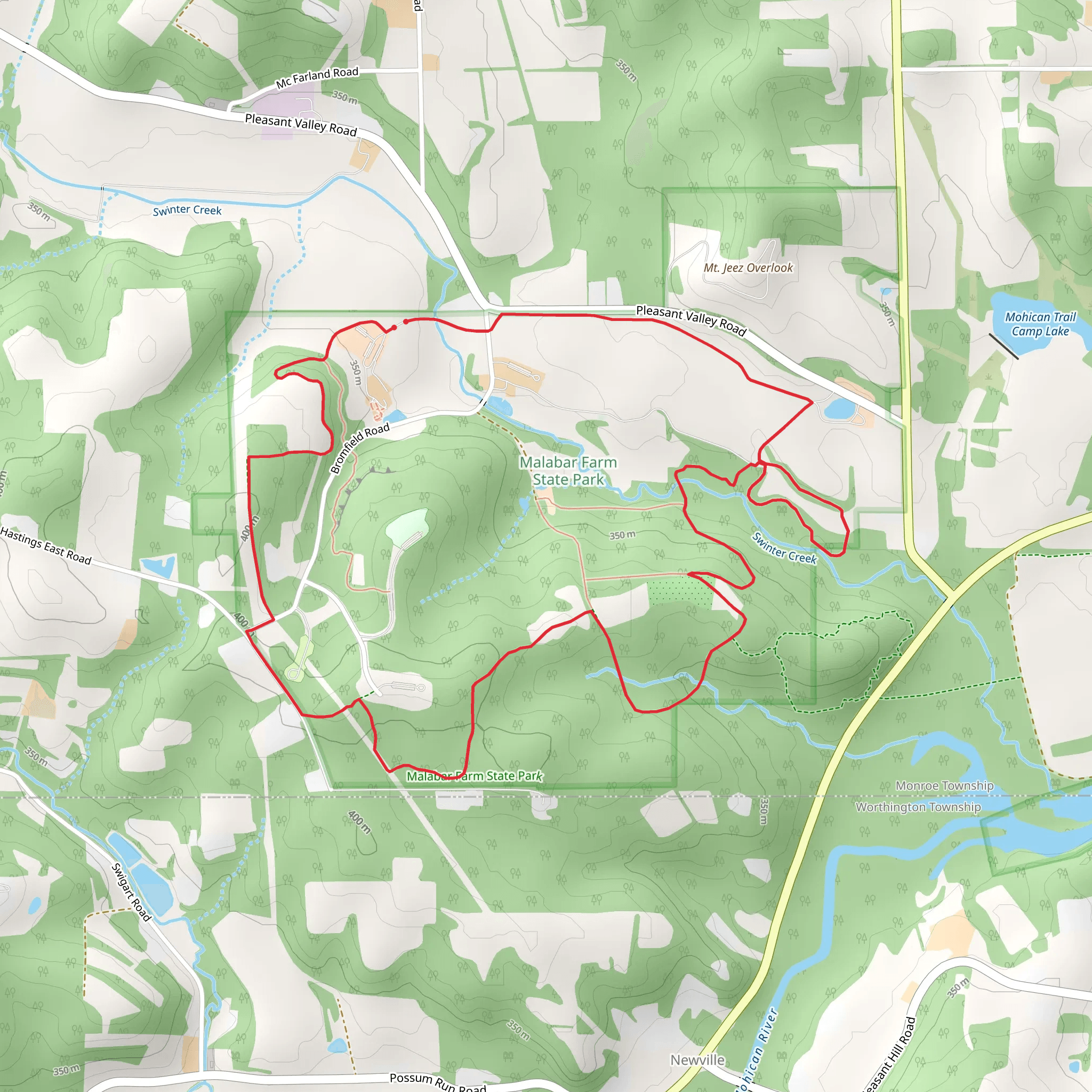 Terraced Flower Garden via Pleasant Valley Hiking Trail mobile static map