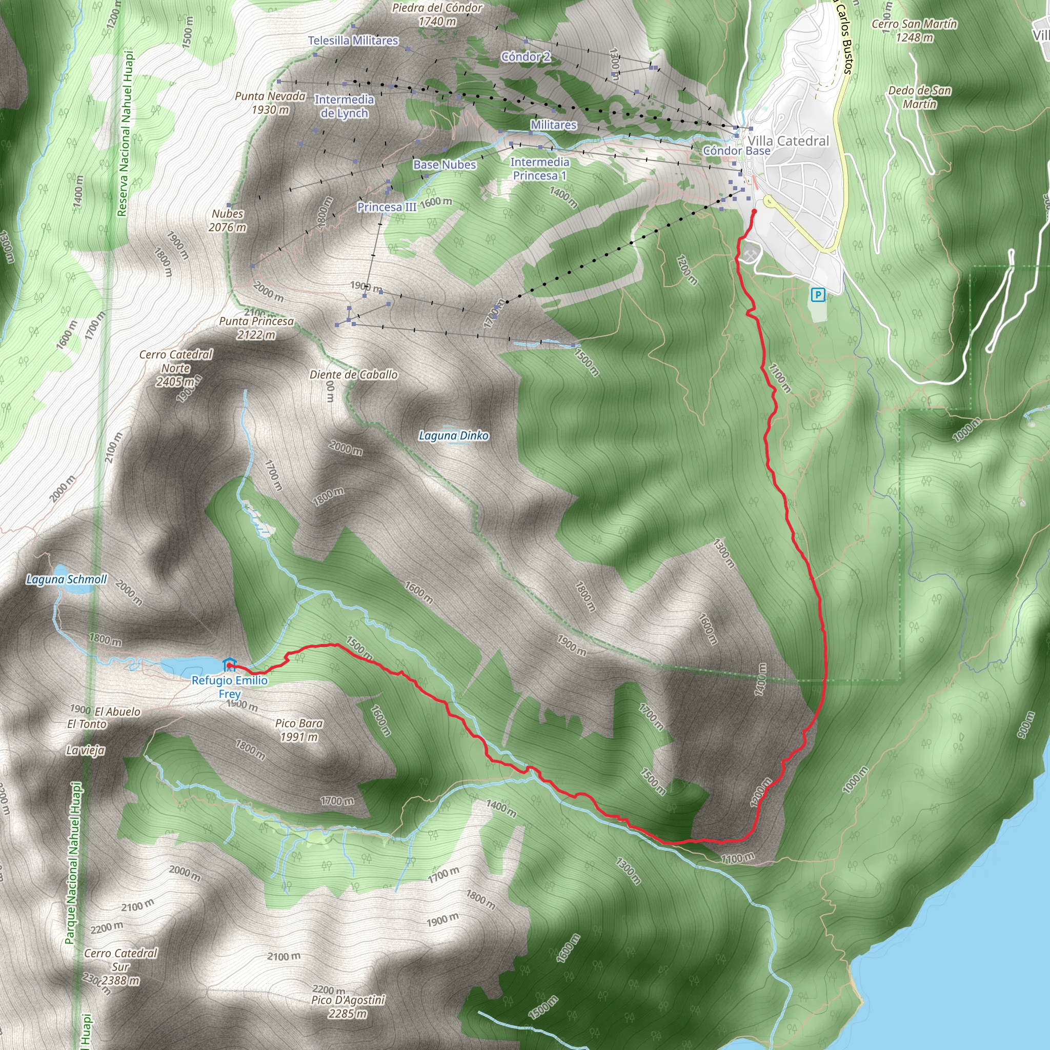 Refugio Frey mobile static map