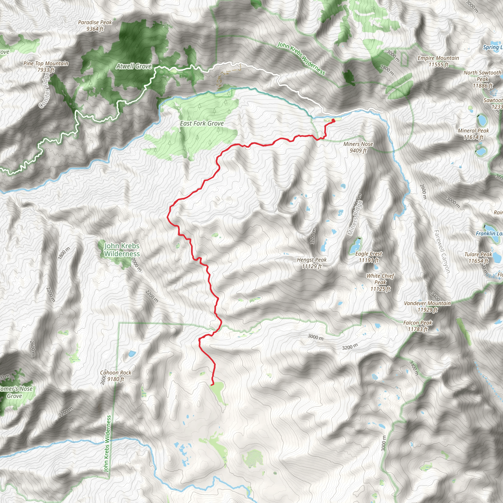 Tar Gap Trail Out and Back mobile static map