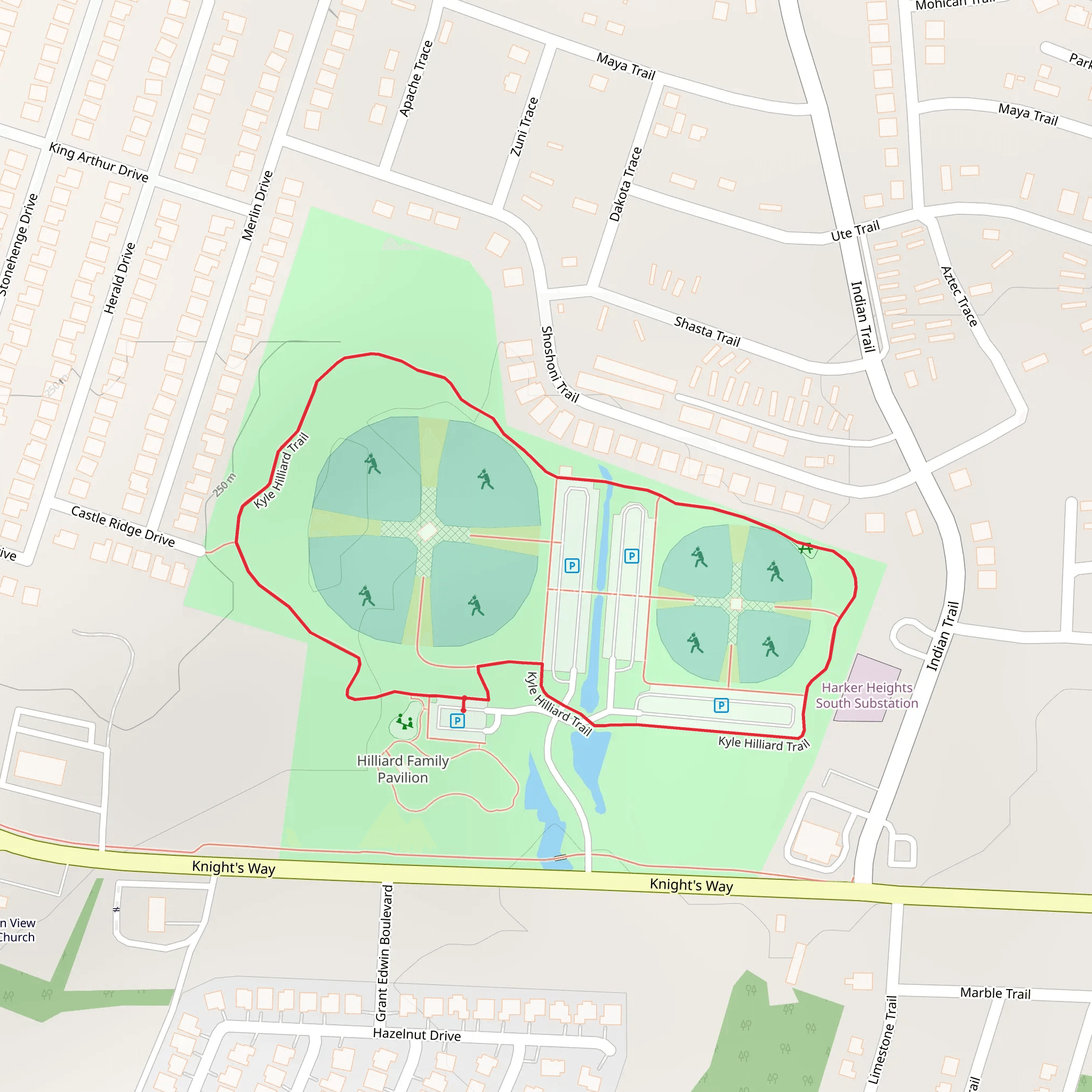 Kyle Hilliard Loop Trail mobile static map