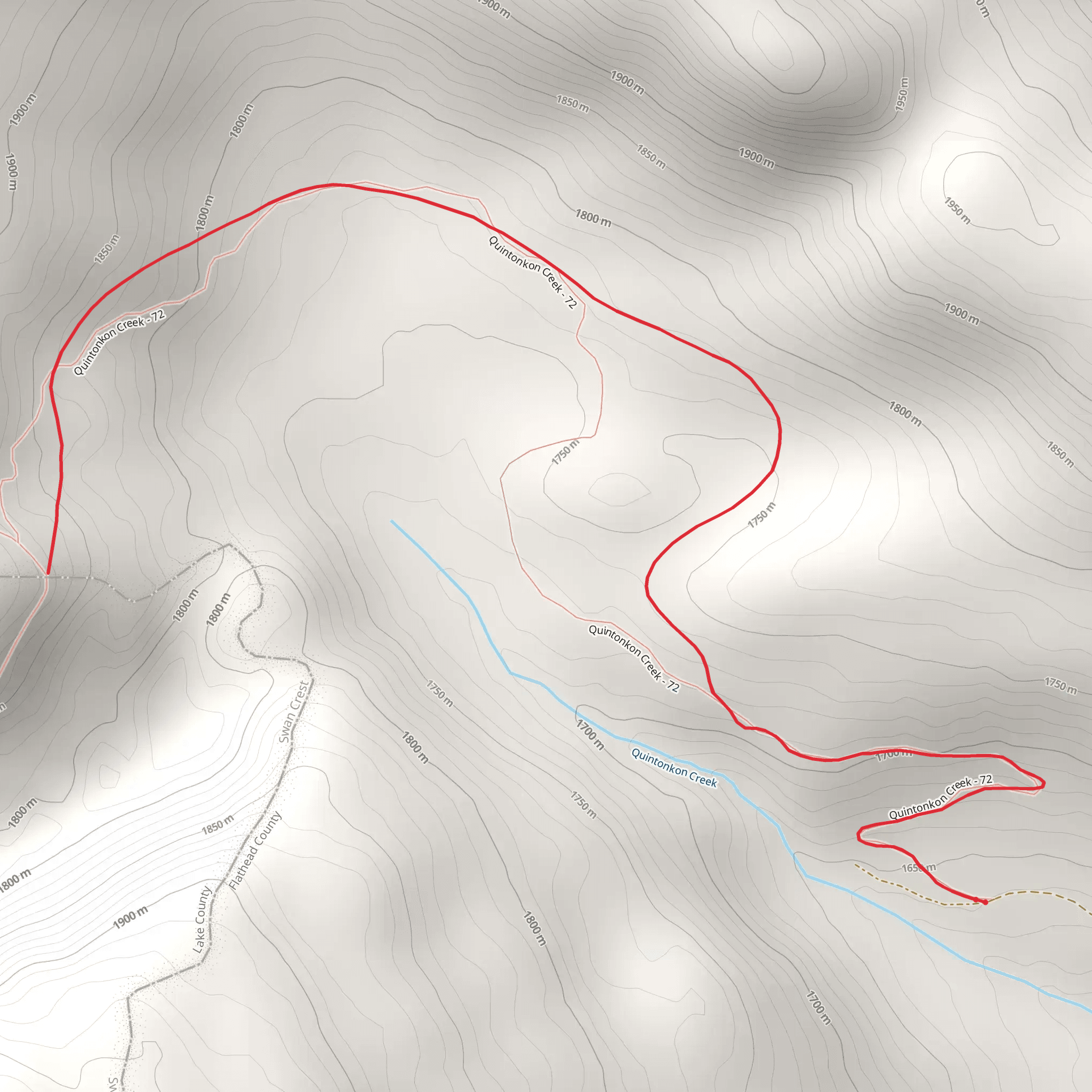 Quintonkon Creek Trail mobile static map