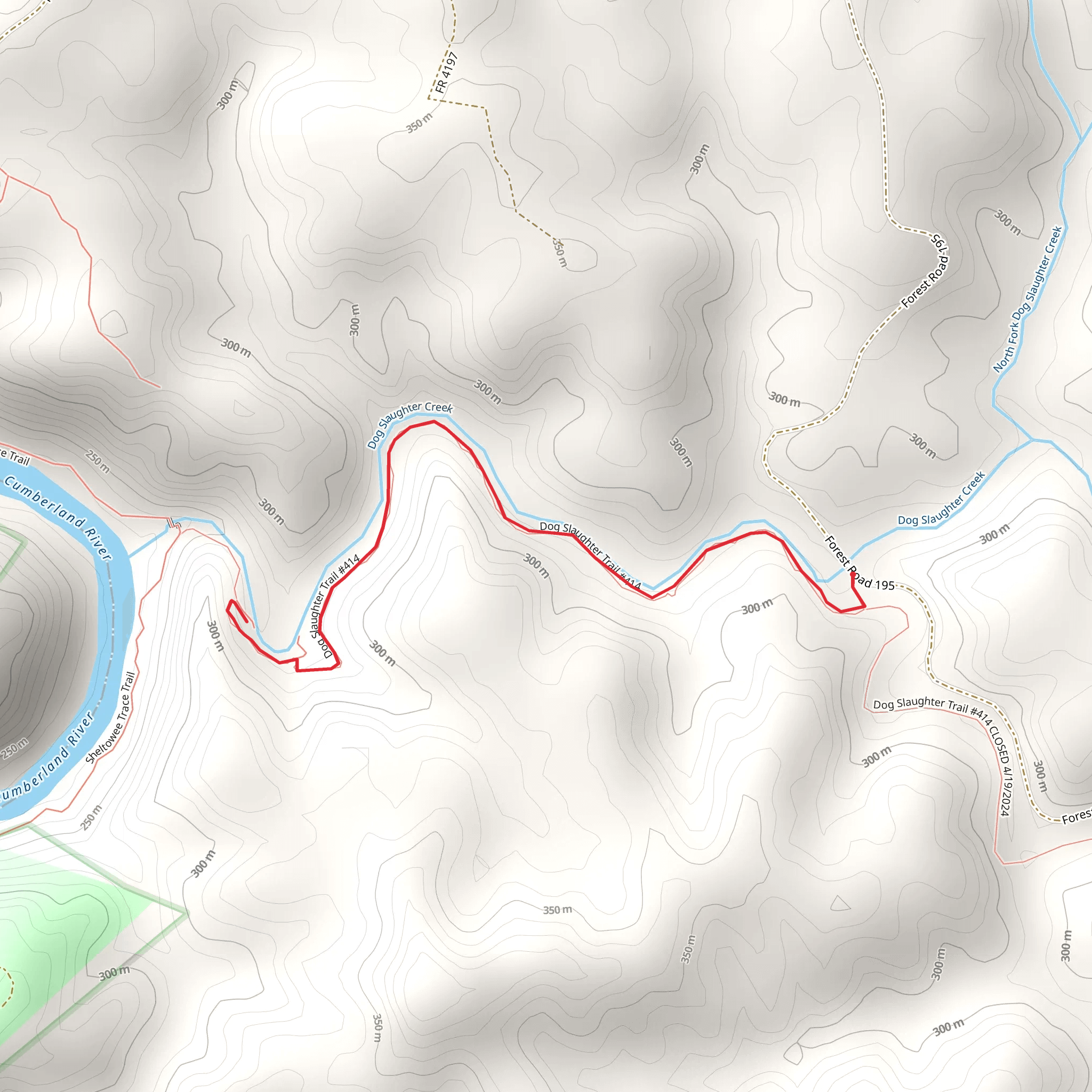 Dog Slaughter Trail mobile static map