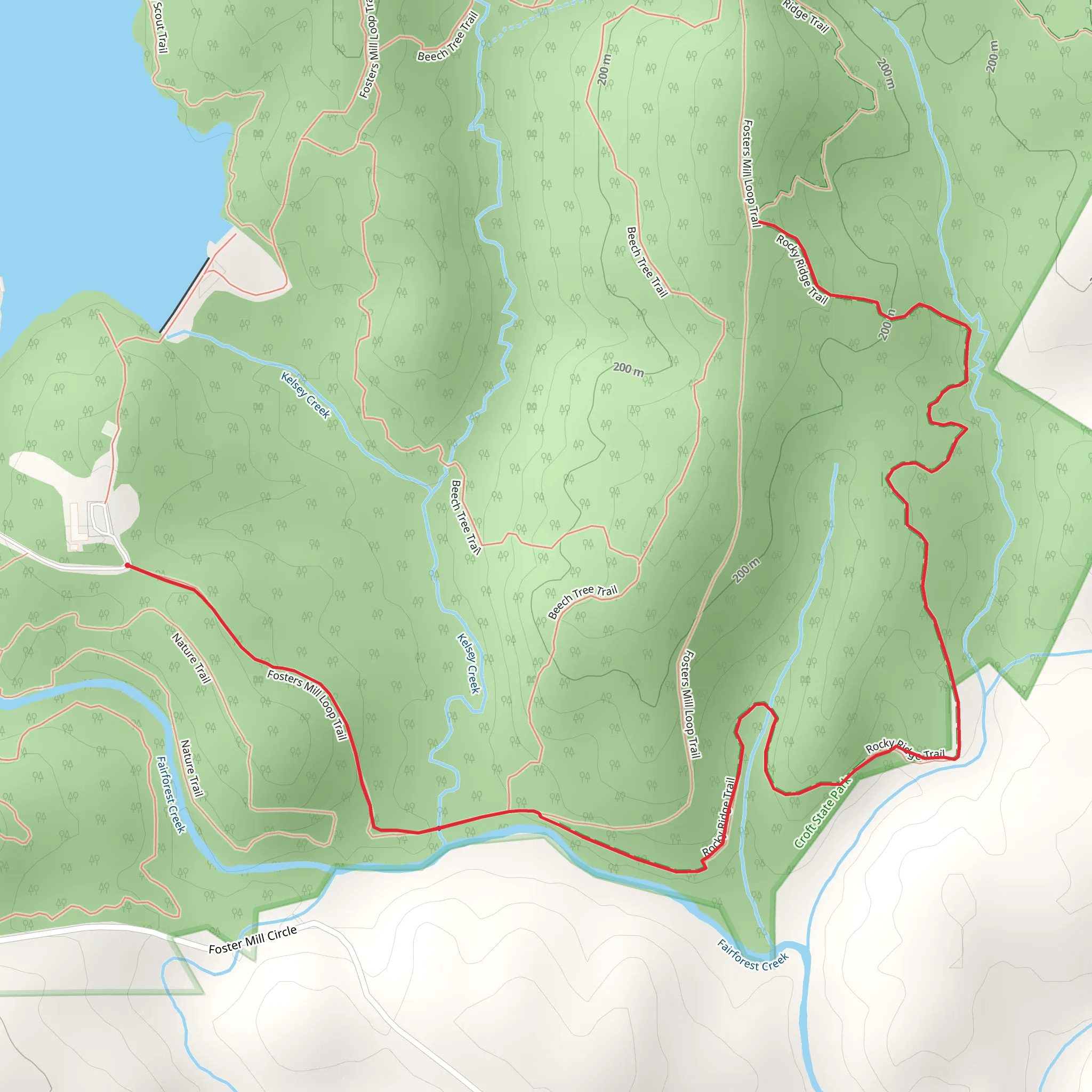 Rocky Ridge Trail mobile static map