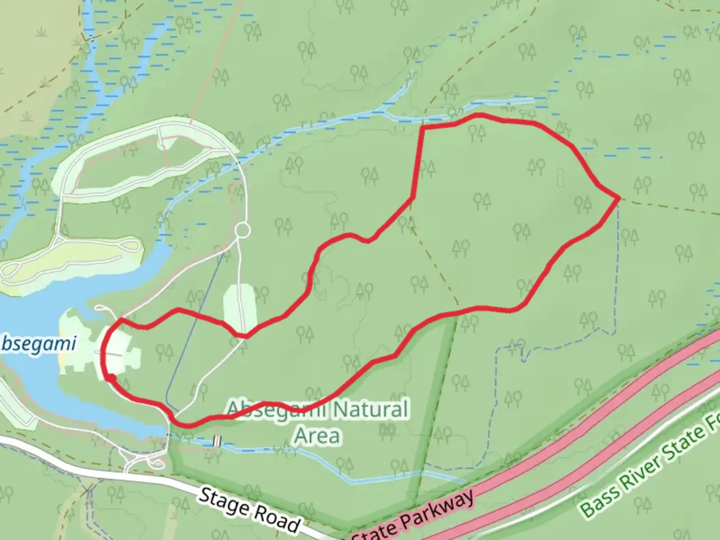 An image depicting the trail Poppy Allen Yellow Trail and its surrounding area.
