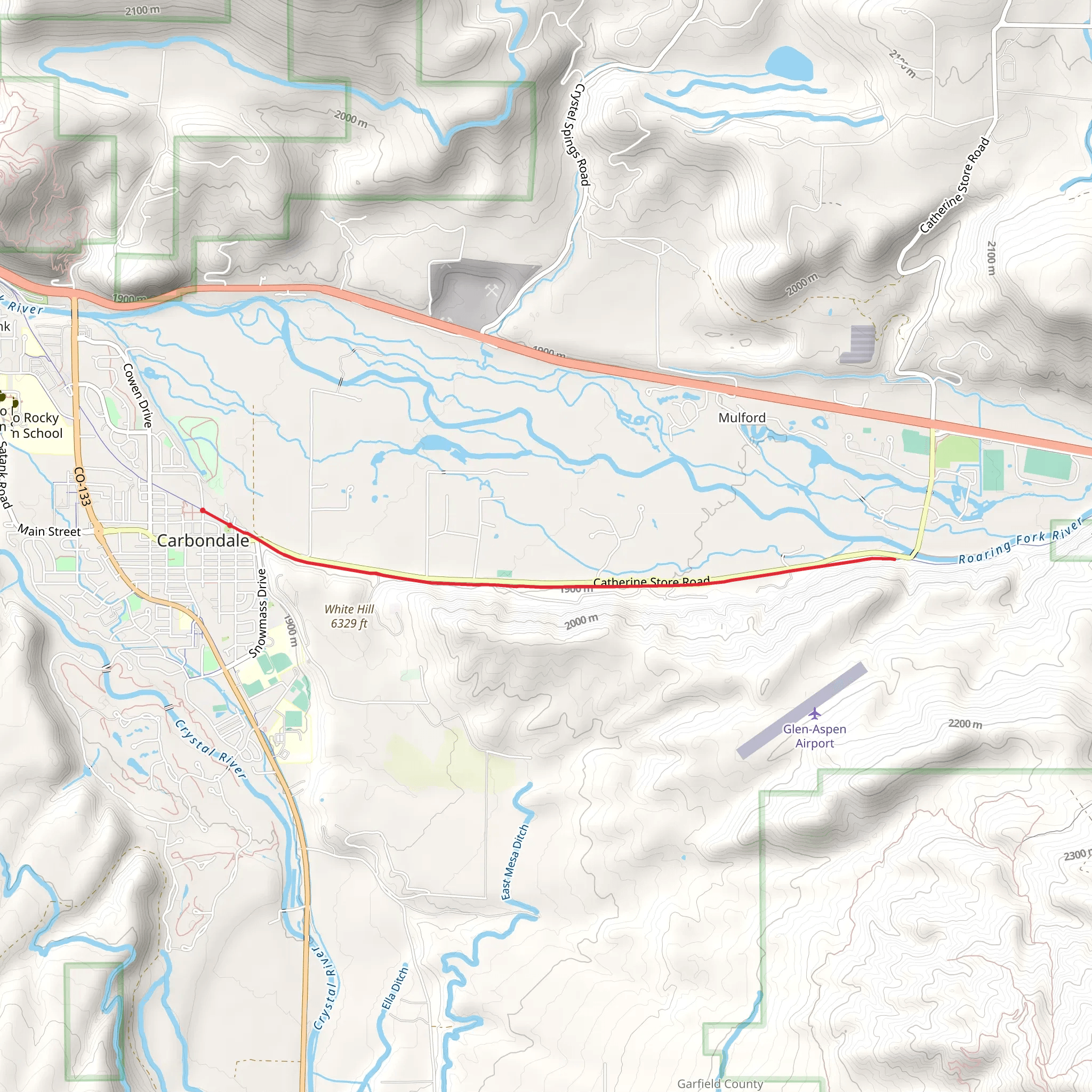 Rio Grande Trail - Carbondale mobile static map