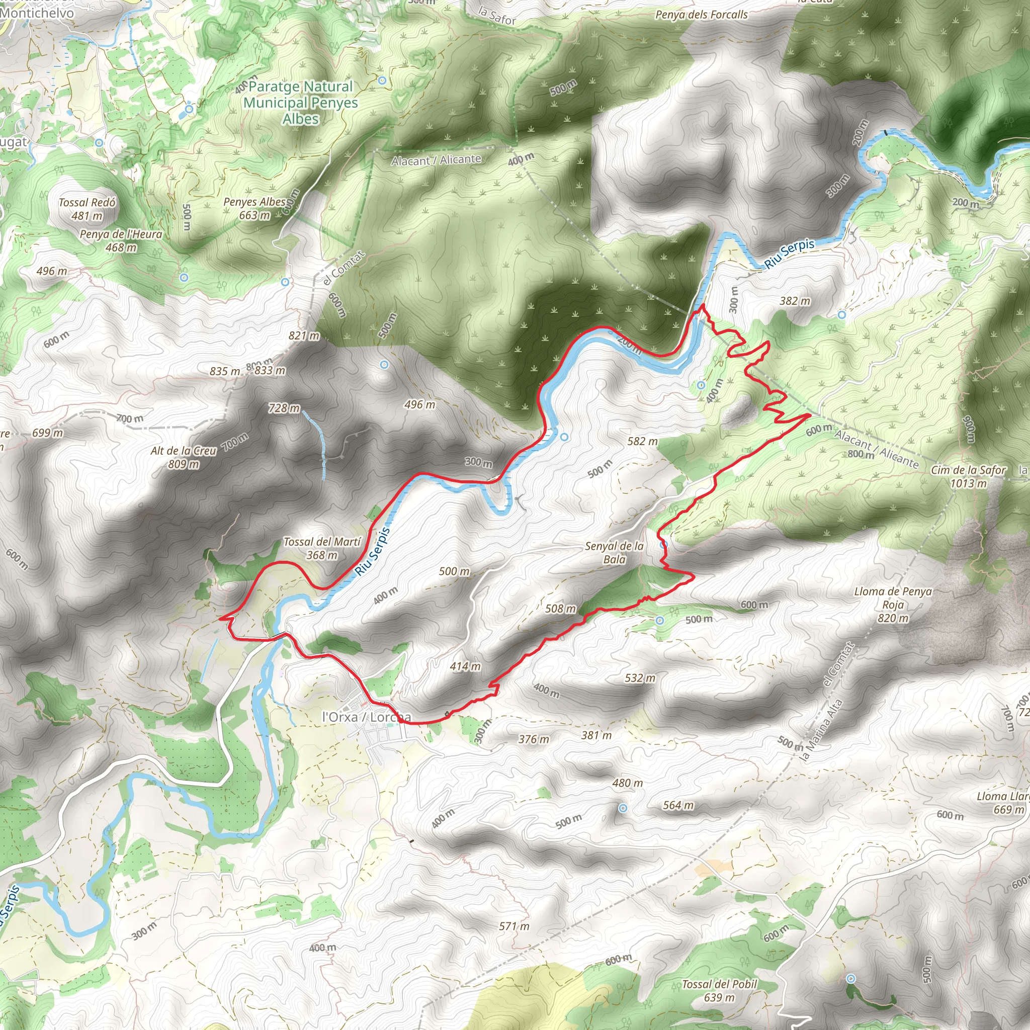 l'Orxa - Recreational Areas PR CV 207 mobile static map