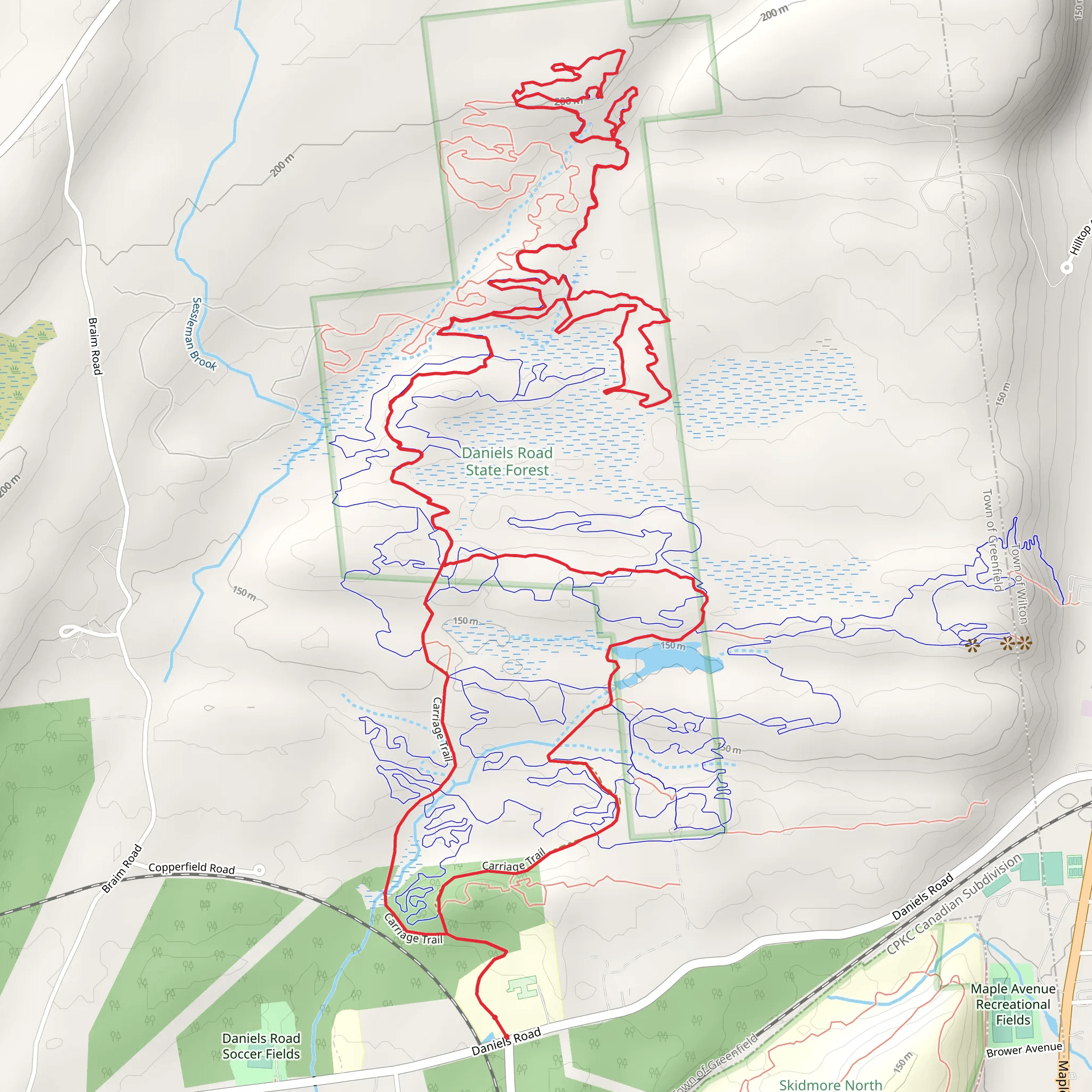Backstretch - Lucy's Point to Devil's Den via Main Trail mobile static map