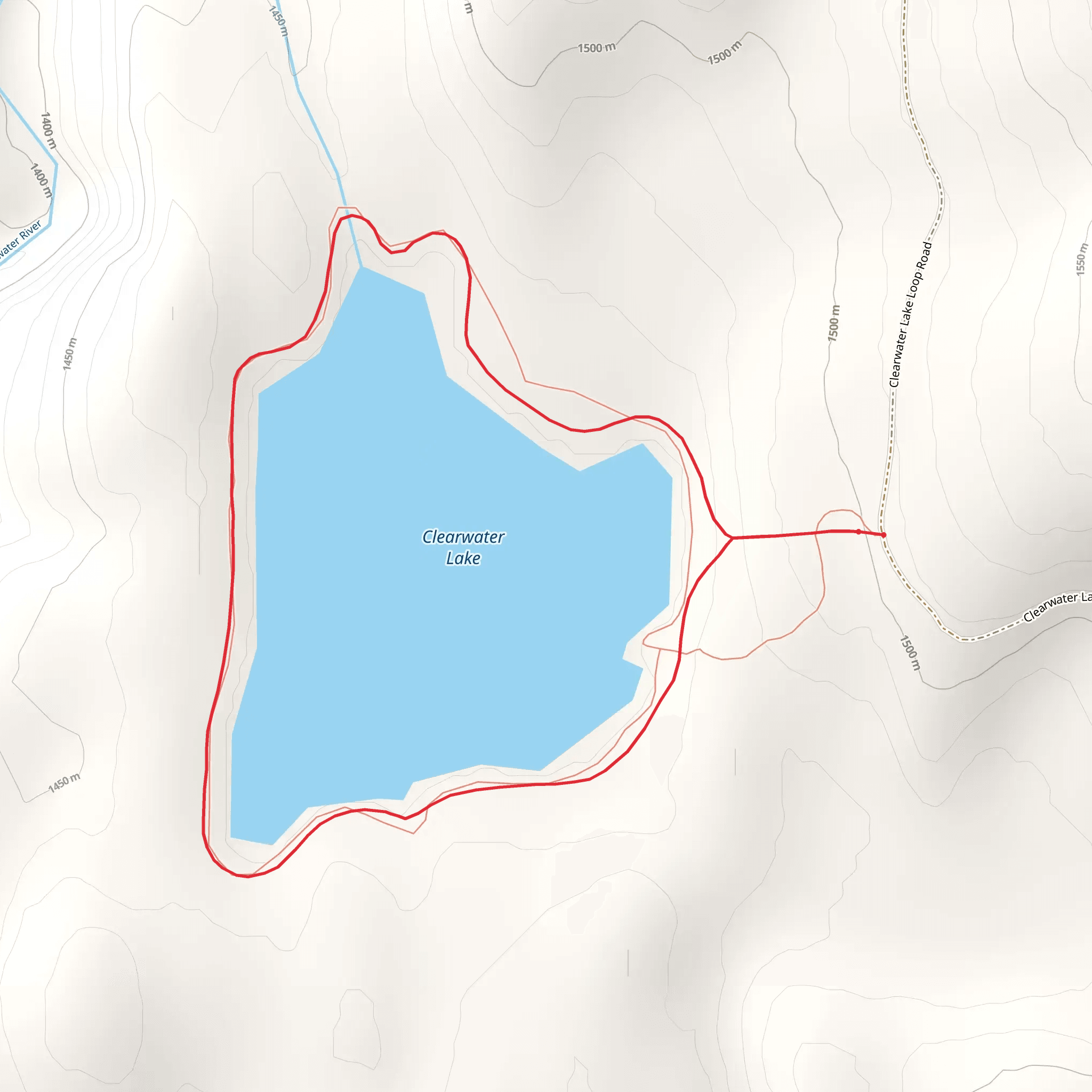 Clearwater Lake Trail mobile static map