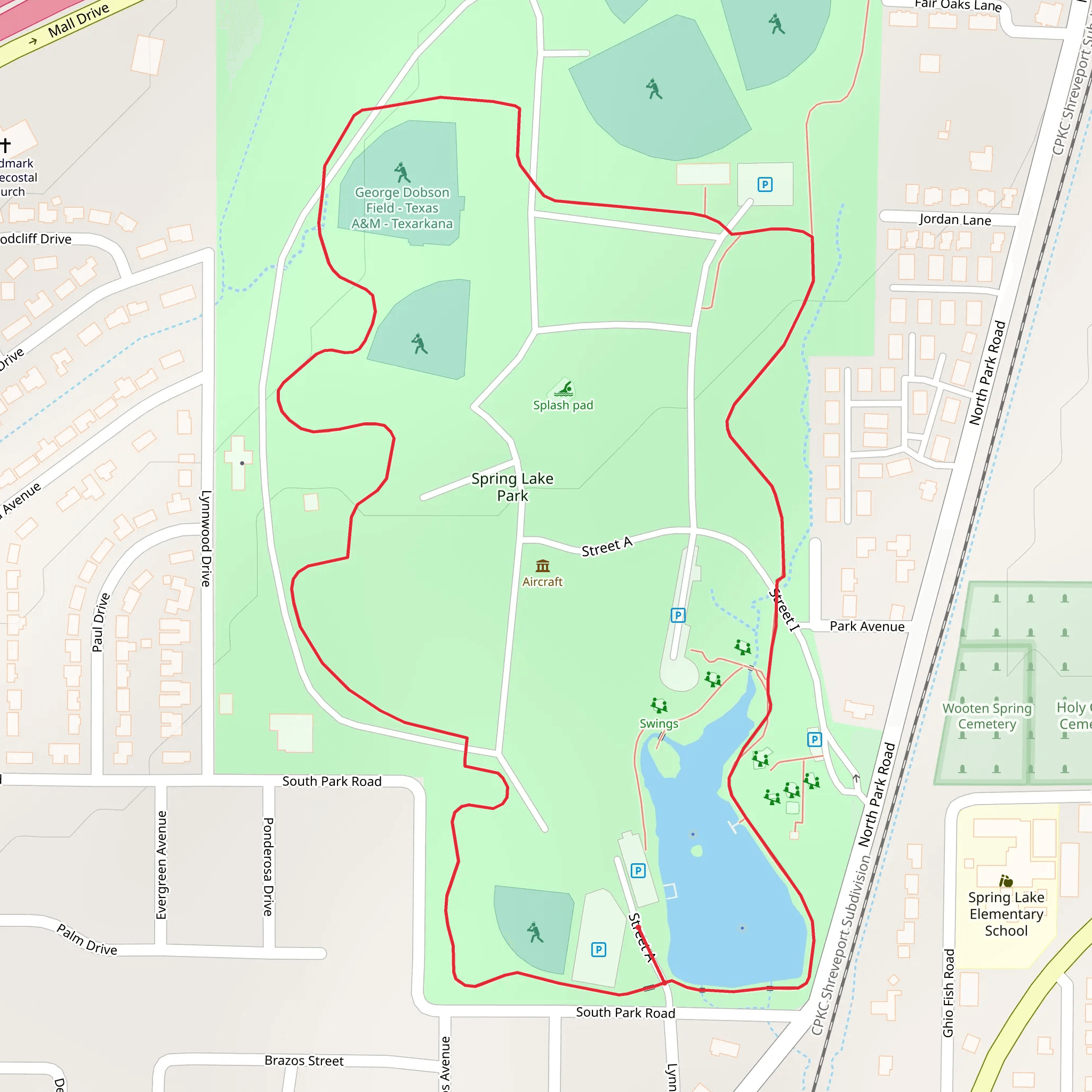 Spring Lake Park Loop mobile static map