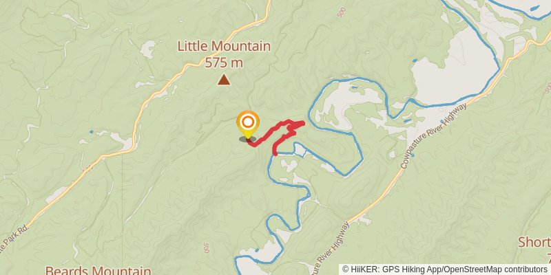 Beards Mountain Trail spur 1 Map