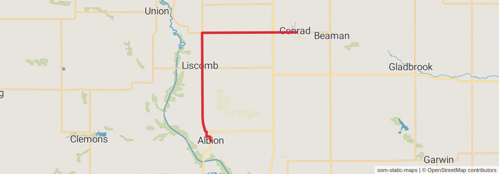 American Discovery Trail - Iowa stage 18 Map