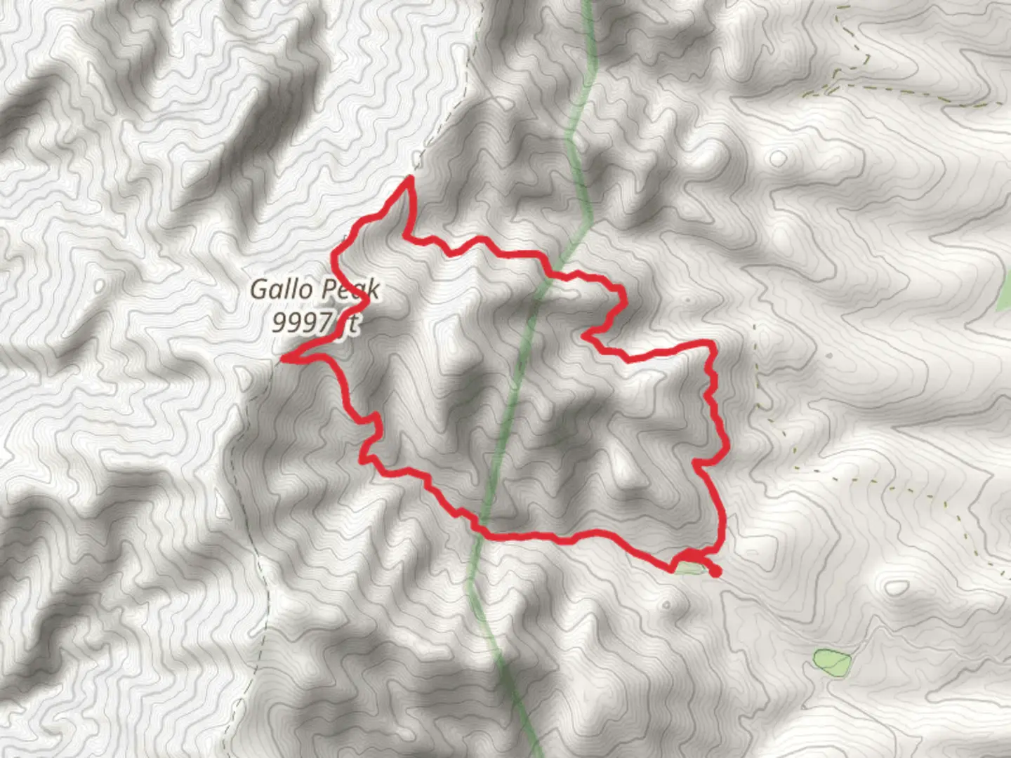 An image depicting the trail Spruce Spring and Red Canyon Loop Trail and its surrounding area.