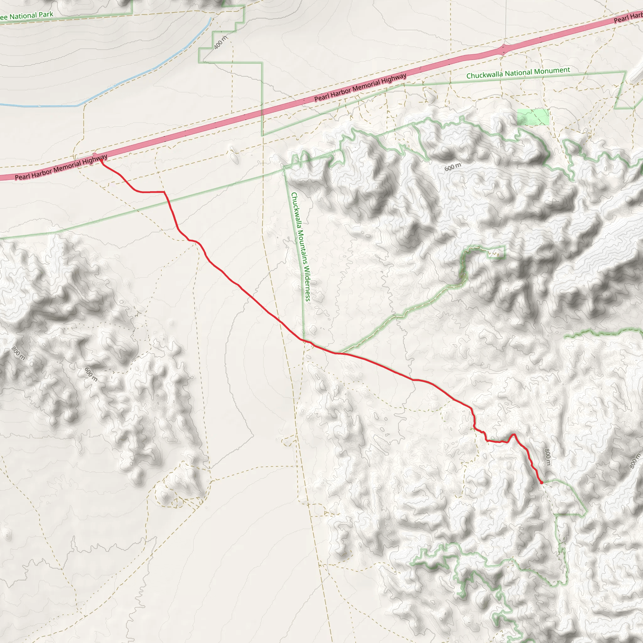 Red Cloud Mine Road Trail mobile static map