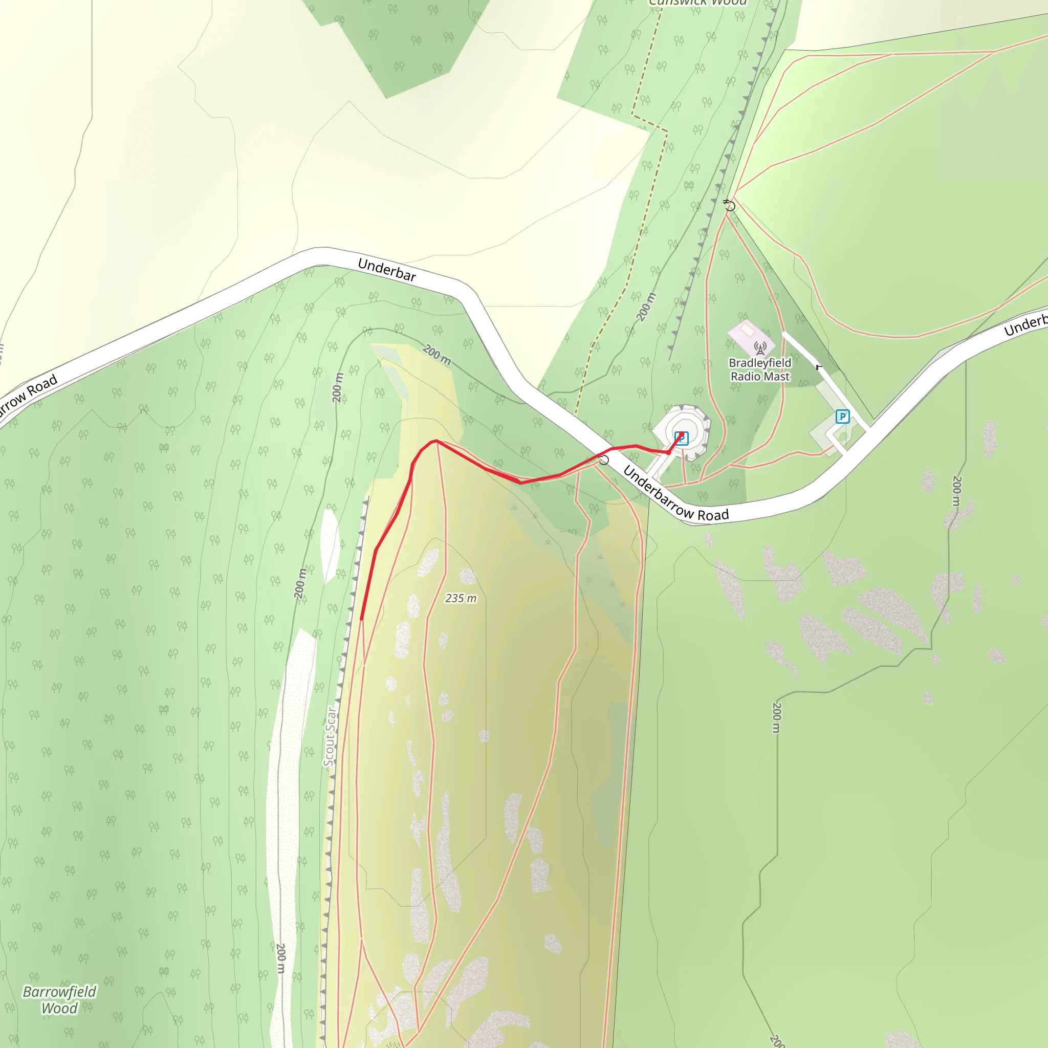 Scout Scar View Point Walk mobile static map