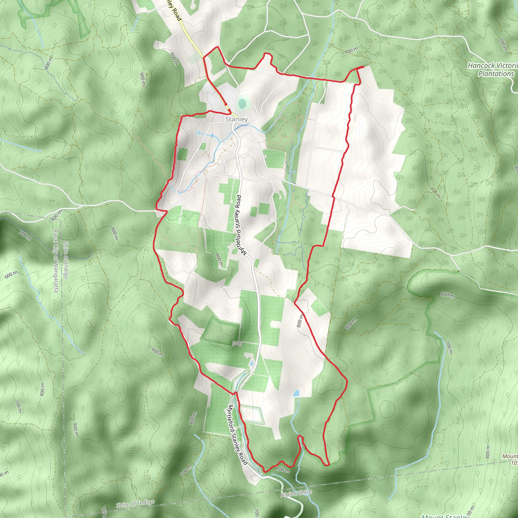 Stanley Plateau Loop Trail mobile static map