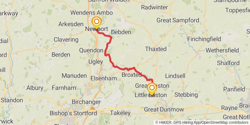 Saffron Trail stage 5 Map