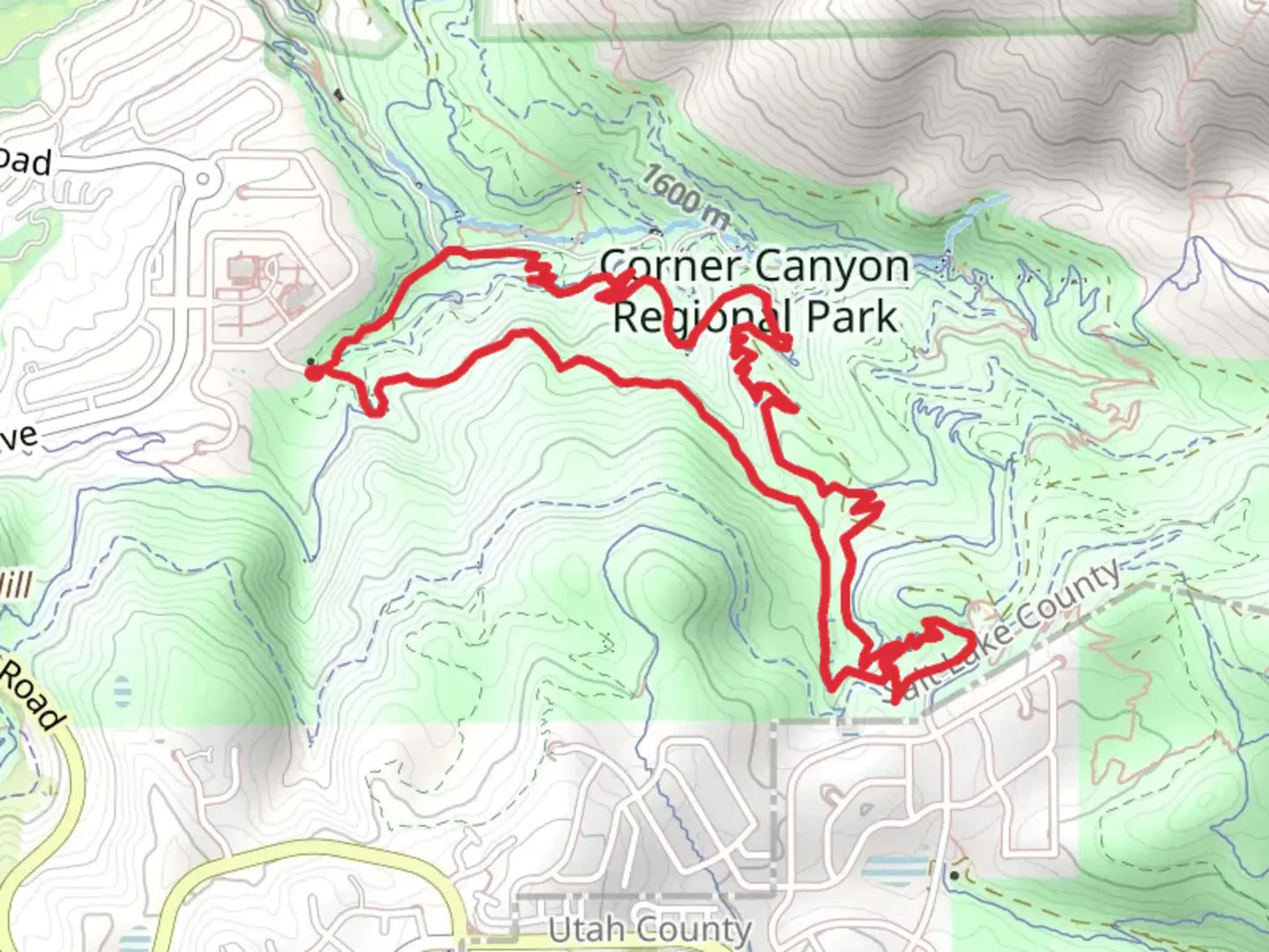 An image depicting the trail Clarks Trail and Rush Loop and its surrounding area.