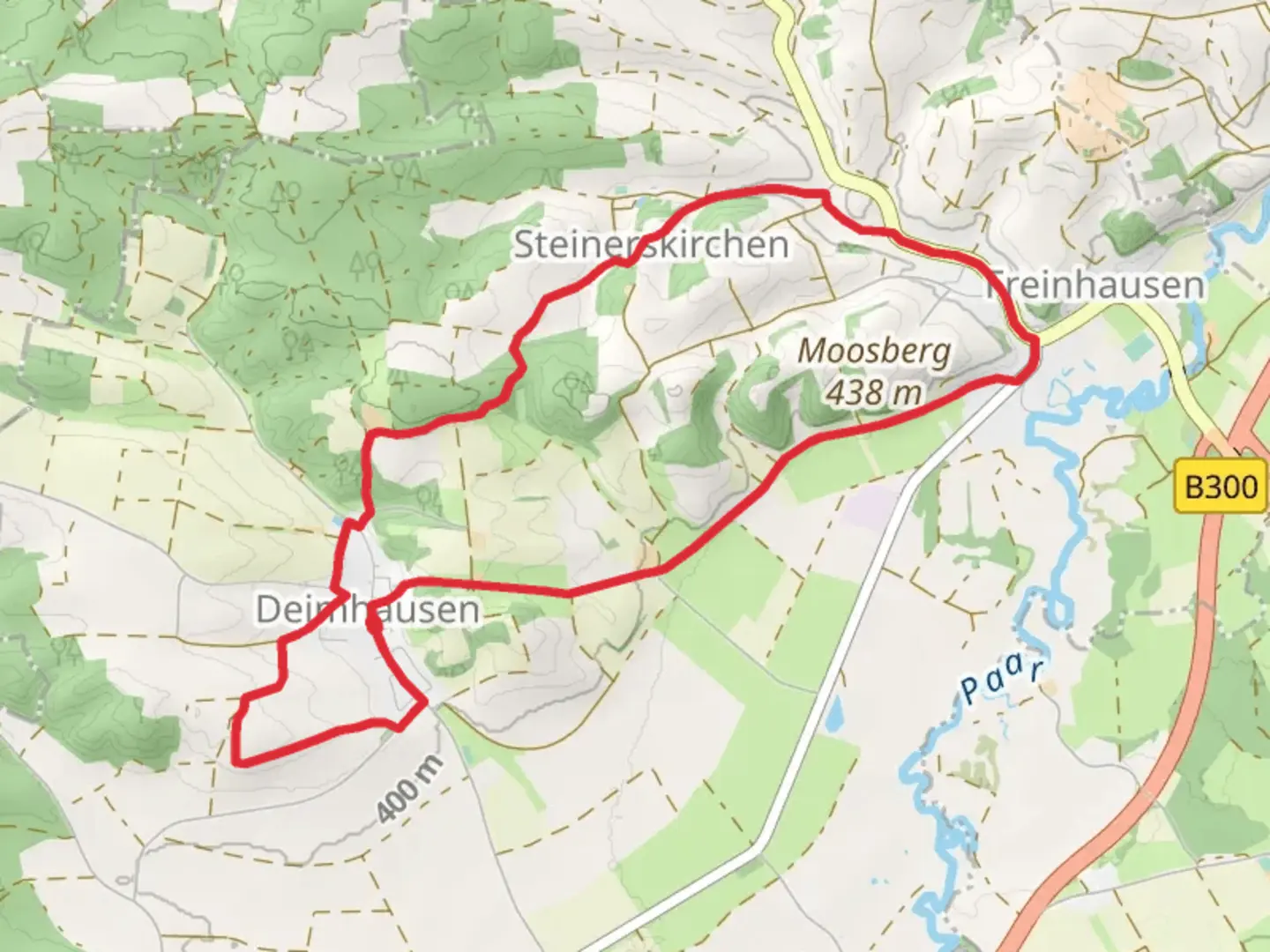 An image depicting the trail Michaels Weg and its surrounding area.