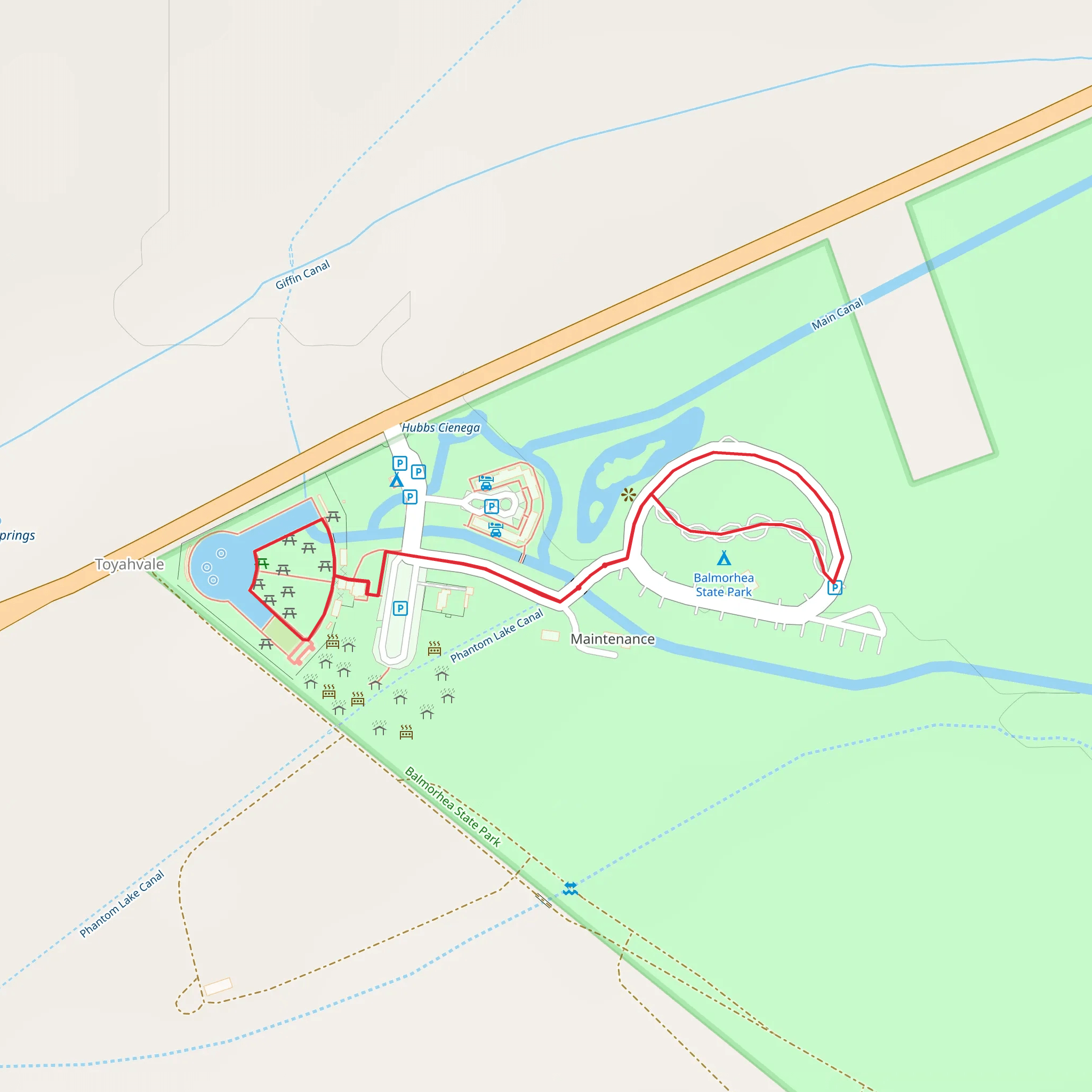Balmorhea State Park Loop mobile static map