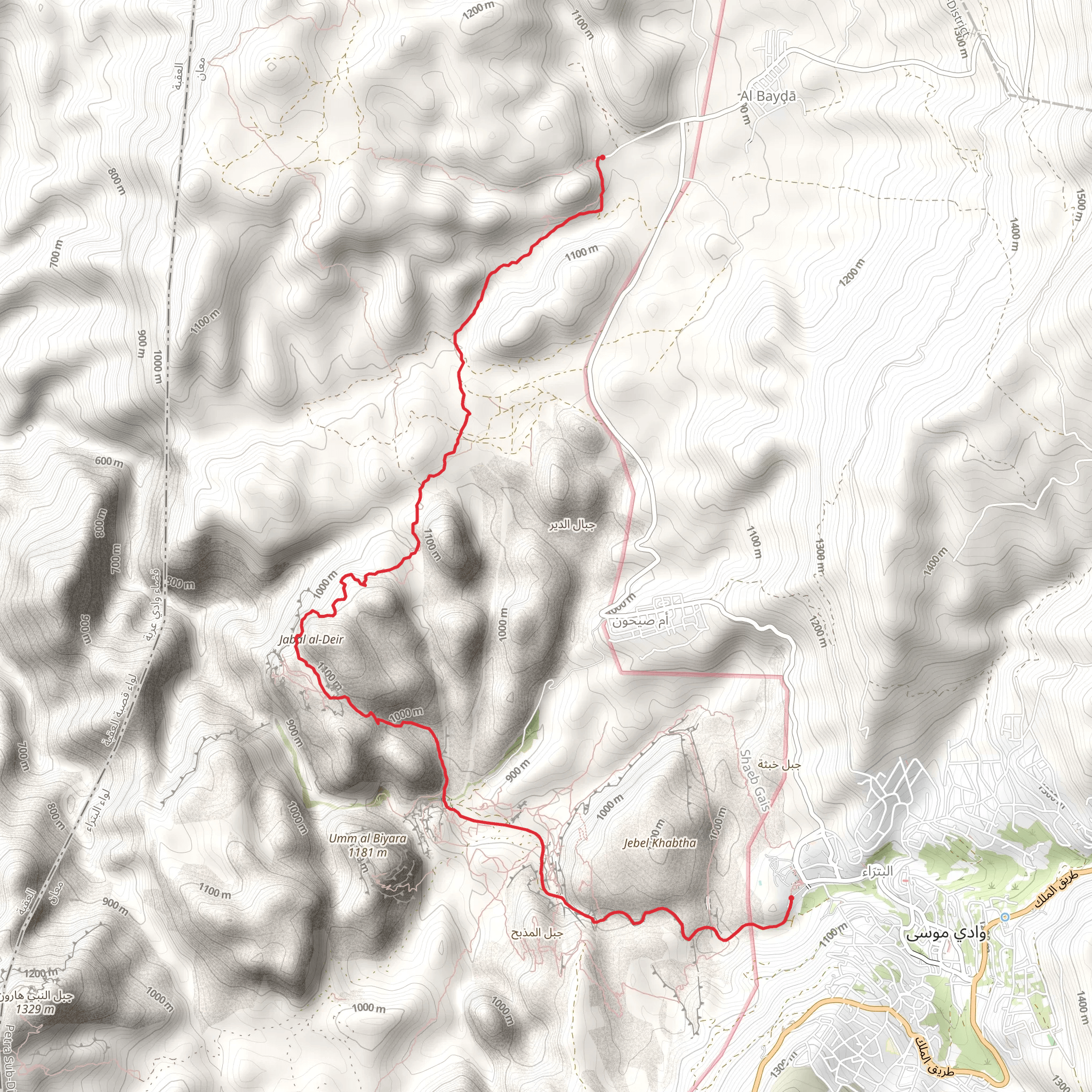 Dana Preserve to Petra Trail mobile static map