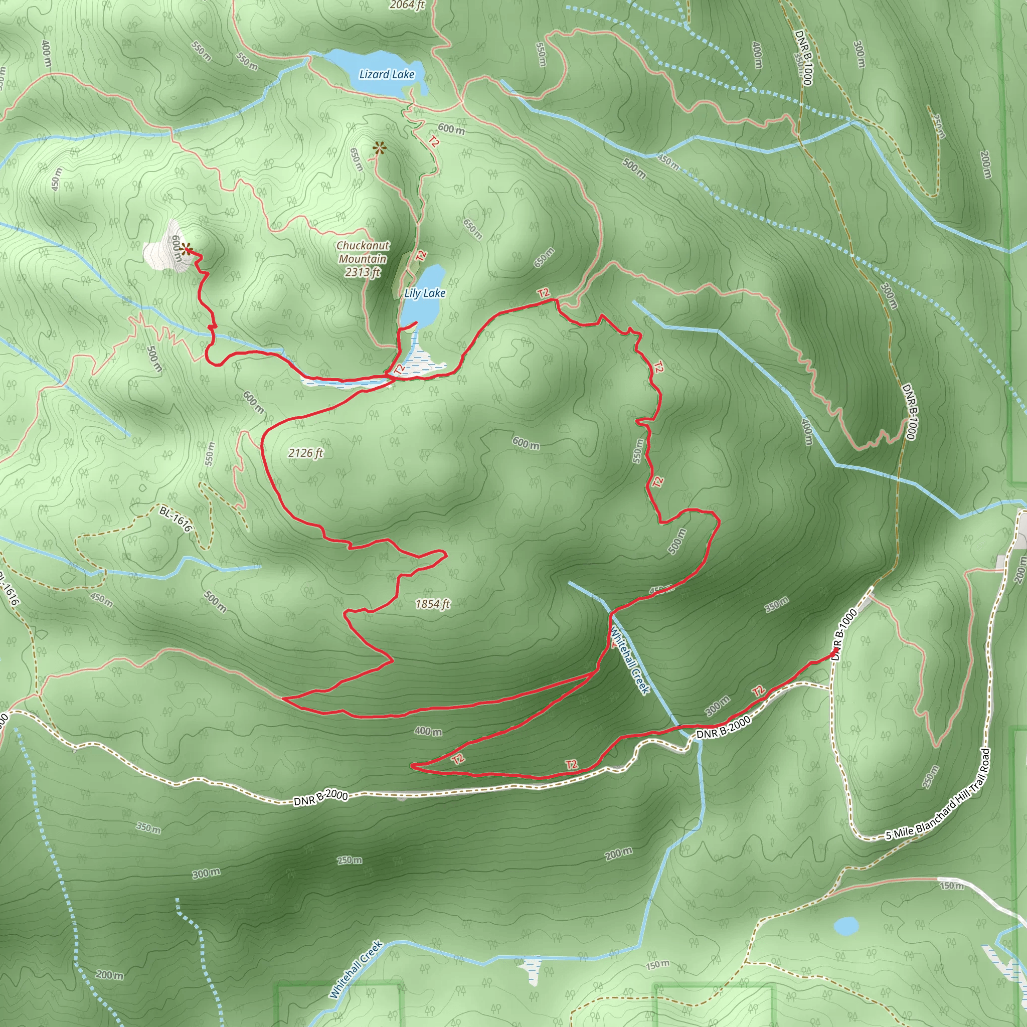 Lily Lizard, Oyster Dome and Lily Lake Loop Trail mobile static map