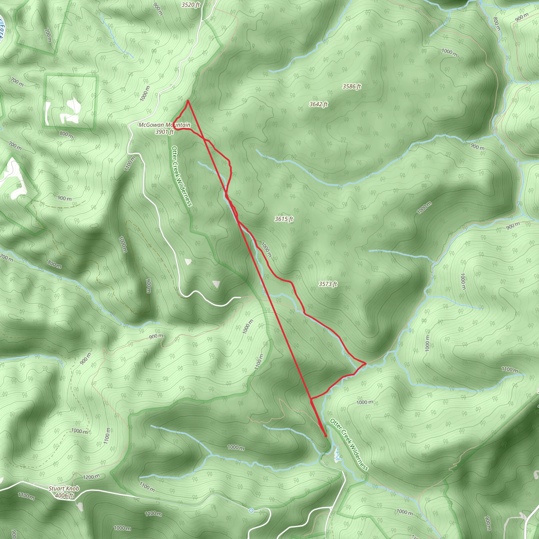 McGowan Mountain mobile static map