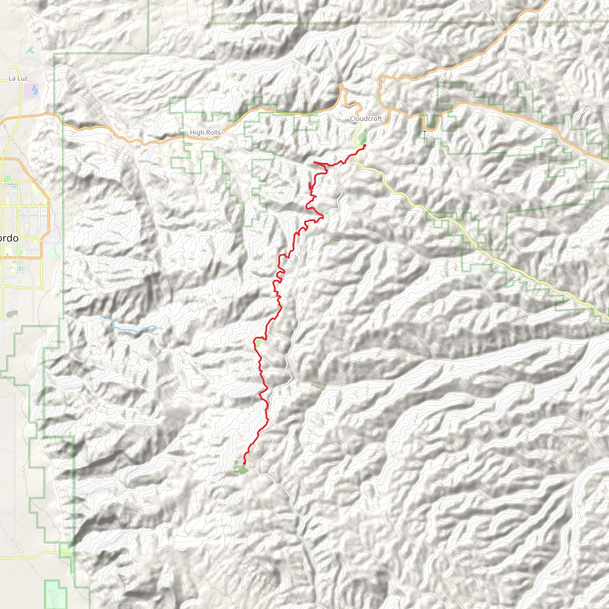 Rim Trail from Cox Canyon Highway mobile static map