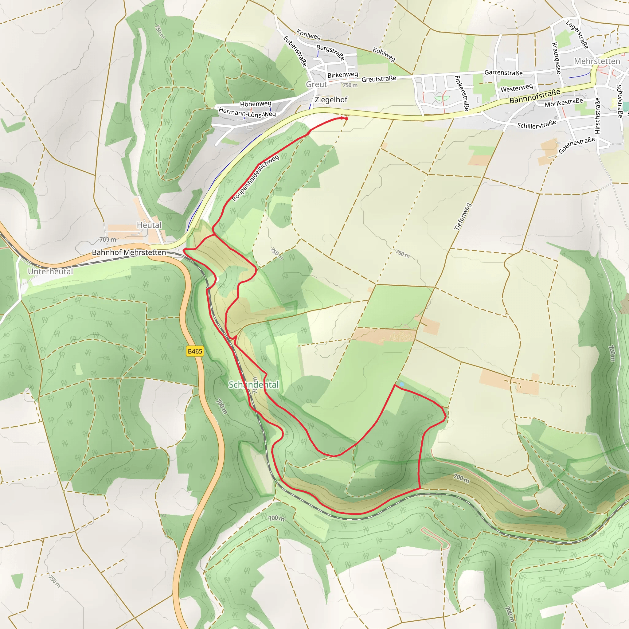 Nettenhalde Loop mobile static map