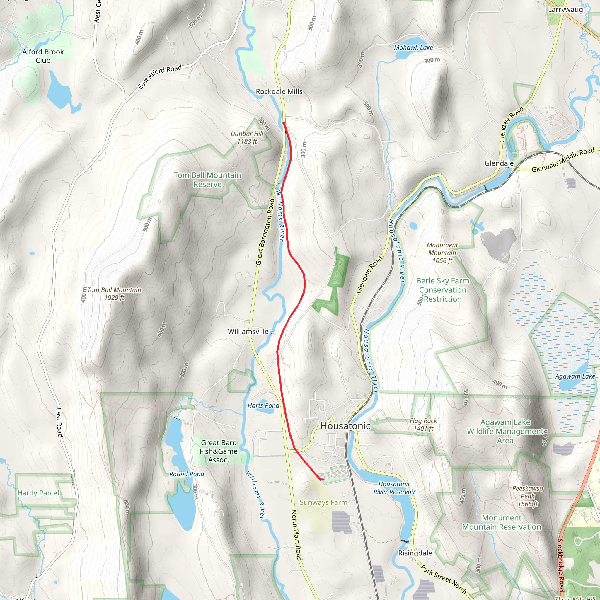 Williams River - Great Barrington Road mobile static map