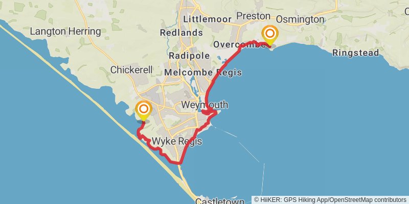 Plymouth to Dover Walk stage 16 Map