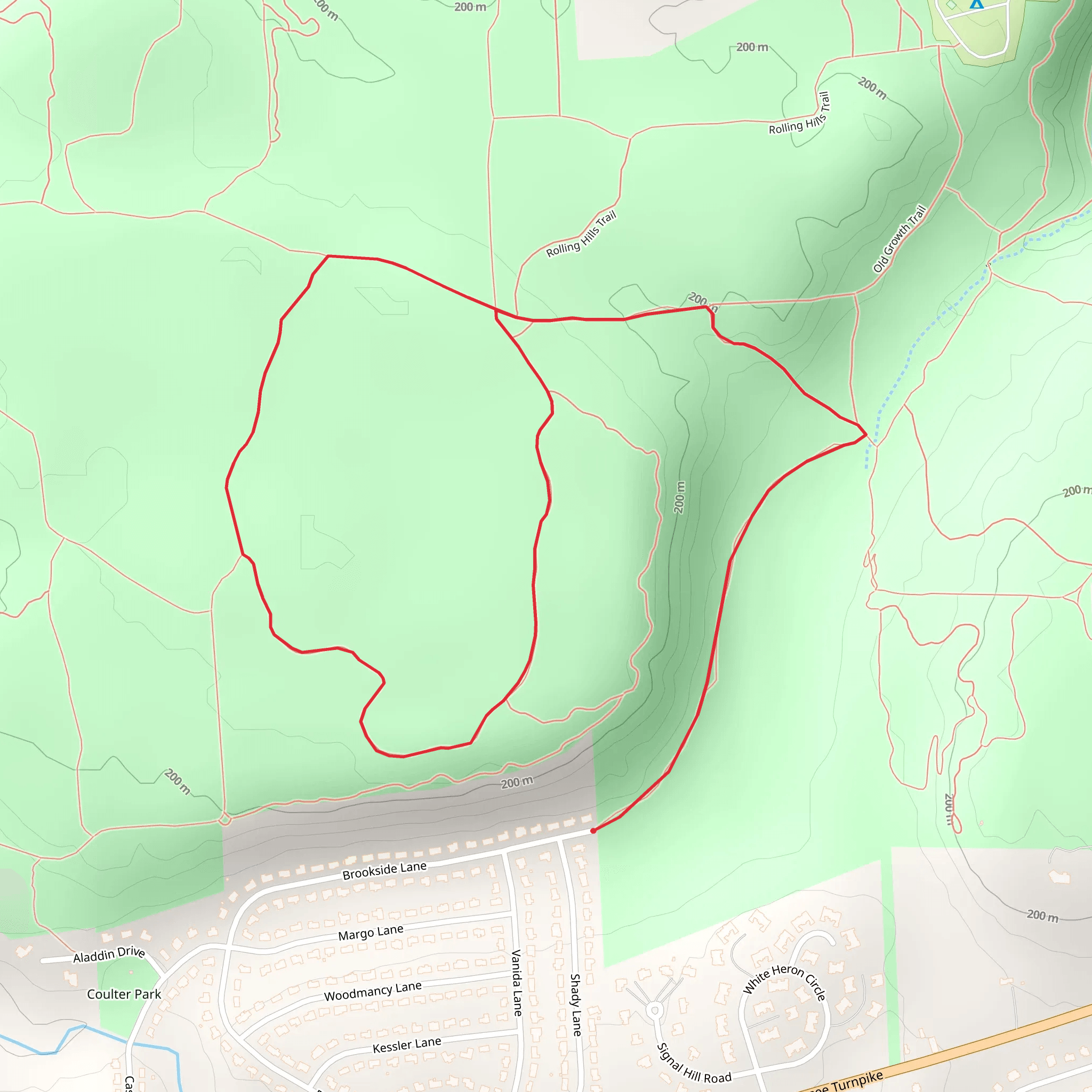 Farmer's Hill Loop Trail mobile static map
