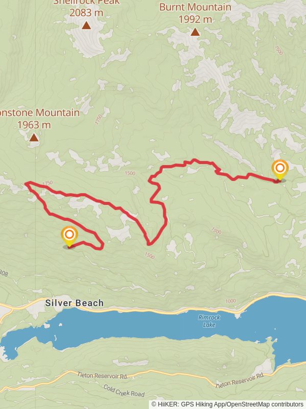 Russell Ridge Trail mobile static map