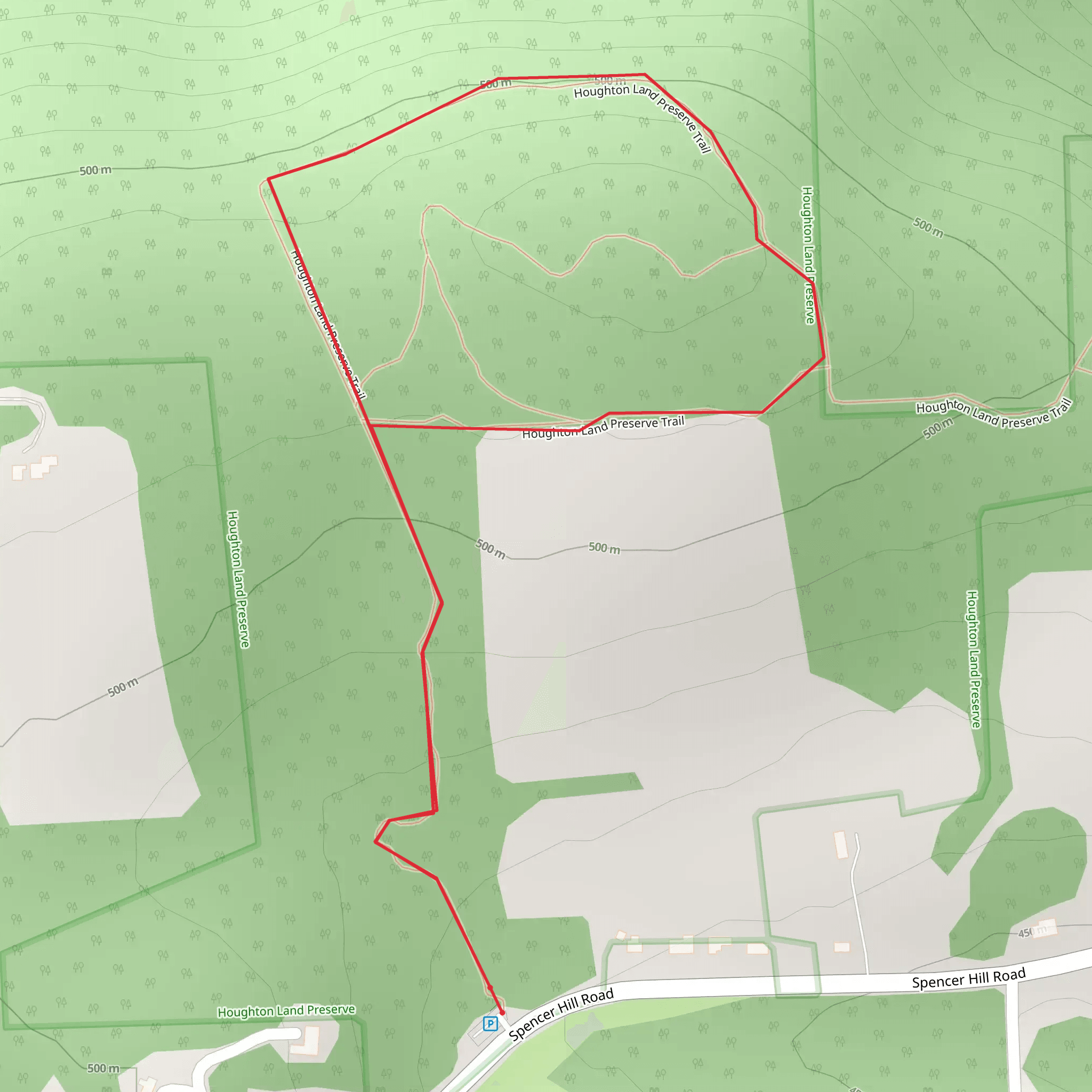 Spencer Hill Loop mobile static map