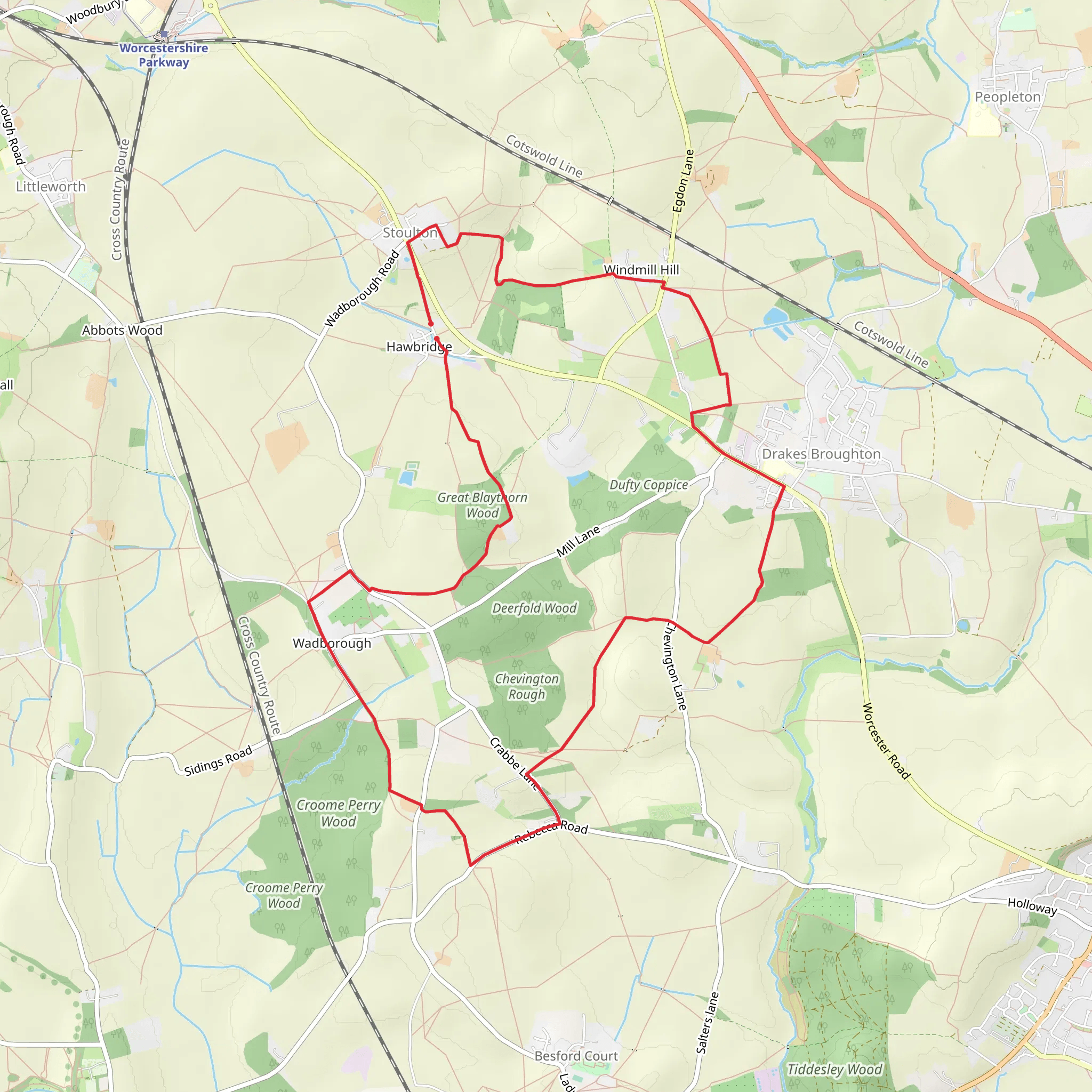 Stoulton Circular mobile static map