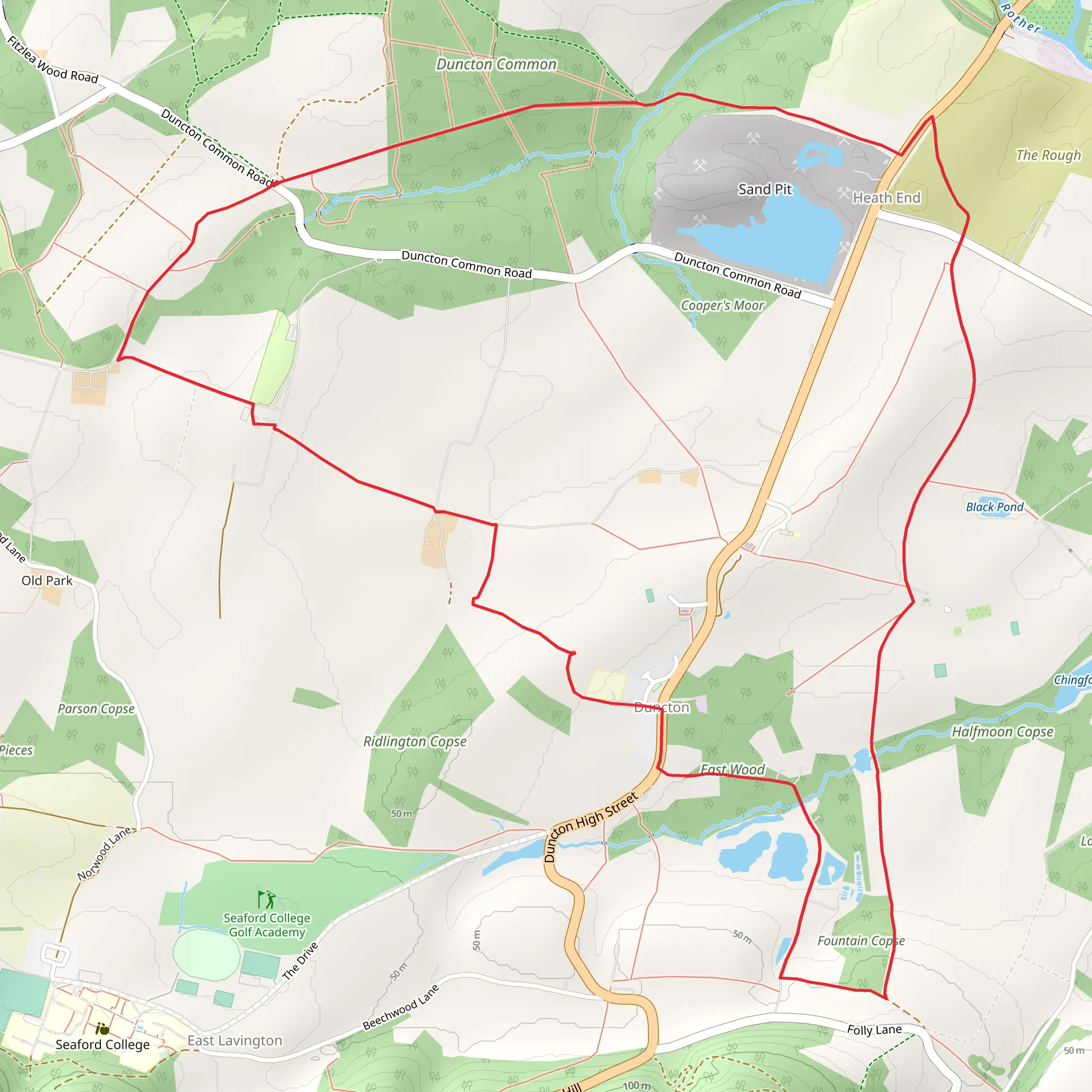 Lavington and Dunction mobile static map