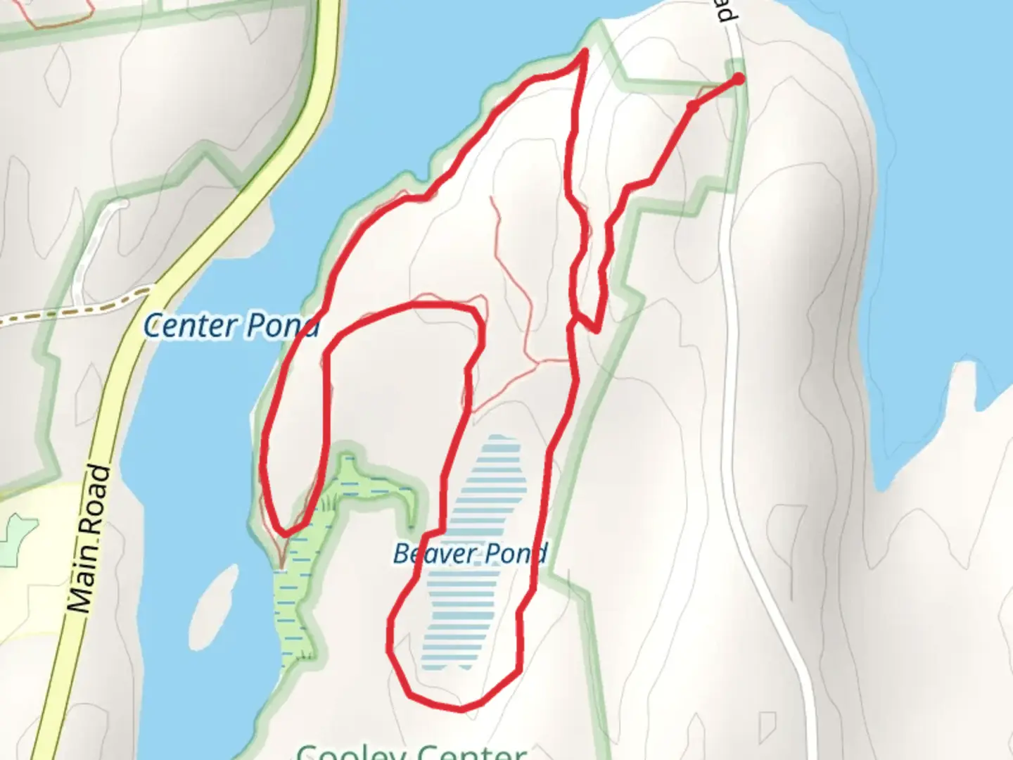 An image depicting the trail Tidal BM Loop and its surrounding area.
