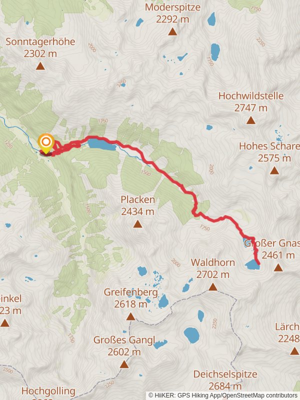 Riesachsee - Sonntagskarseen Lakes mobile static map