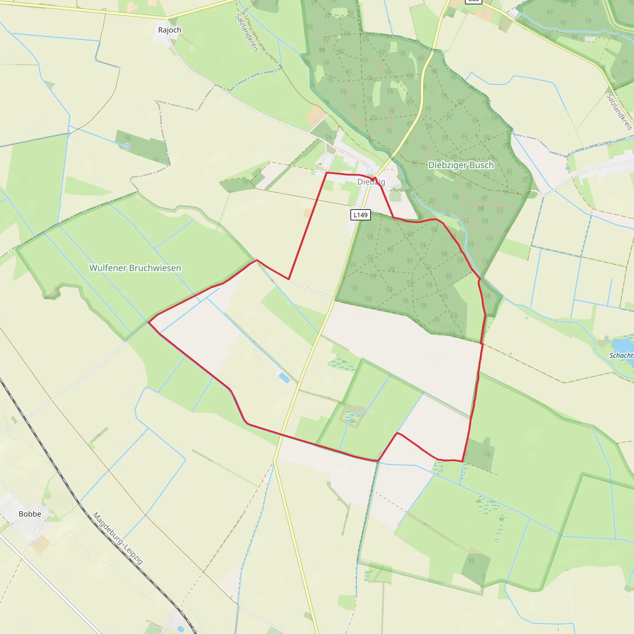 Diebzig Loop mobile static map