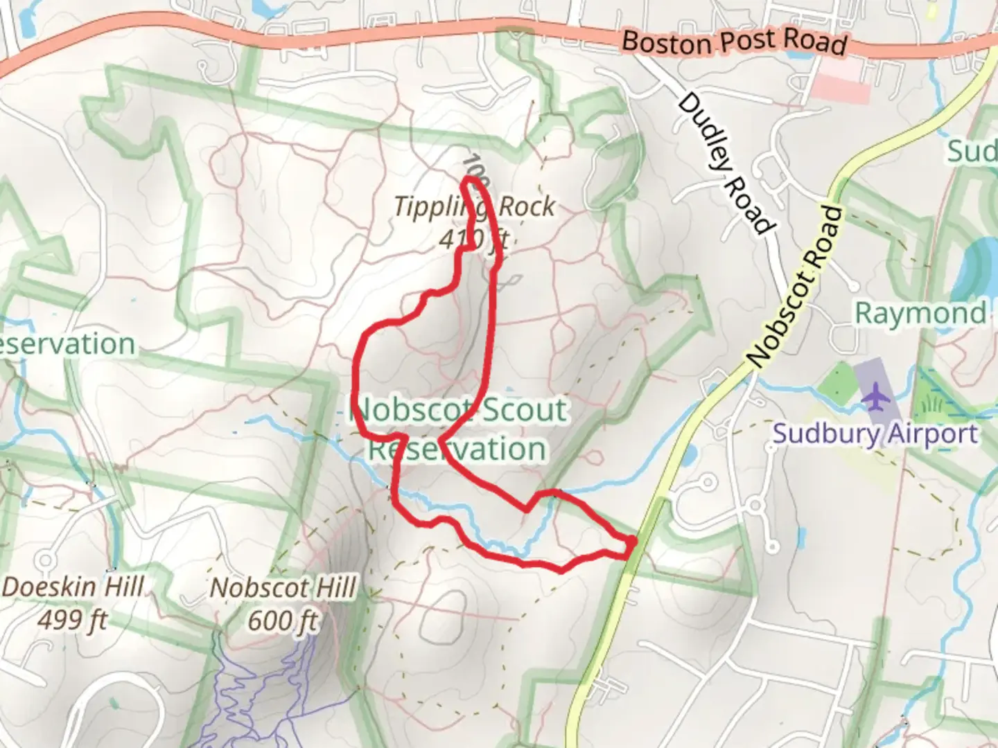 An image depicting the trail Tippling Rock Loop Trail and its surrounding area.