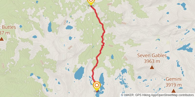 Sallie Keys Cutoff via Pacific Crest Trail stage 4 Map