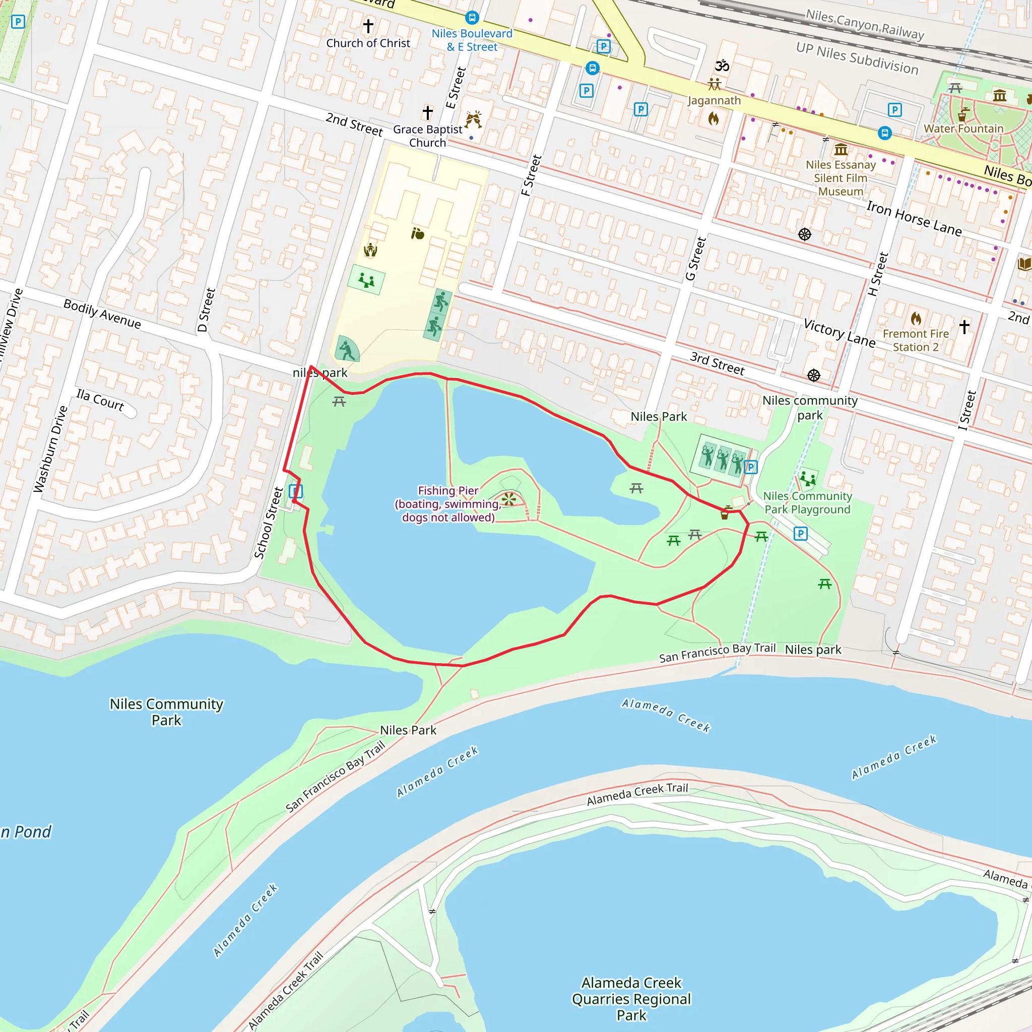 School Street Loop mobile static map