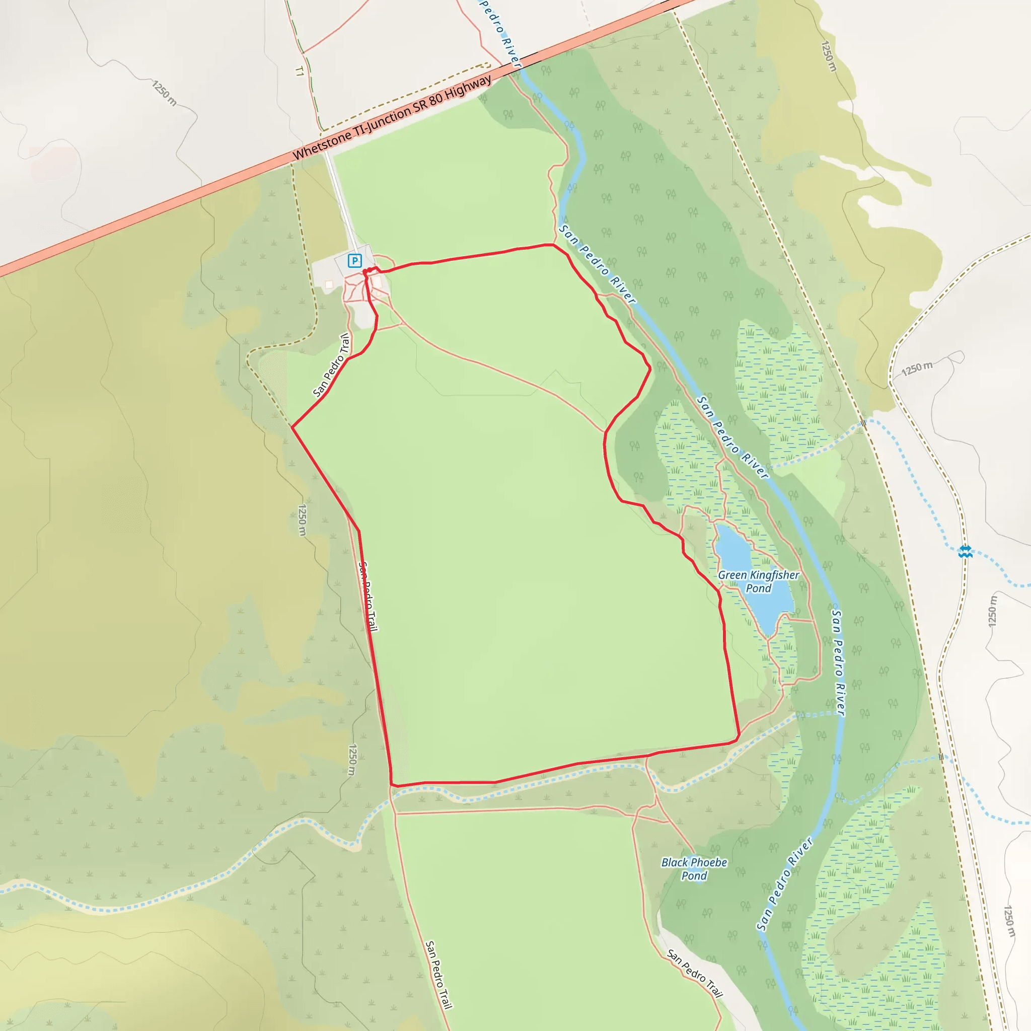 San Pedro Loop Trail mobile static map