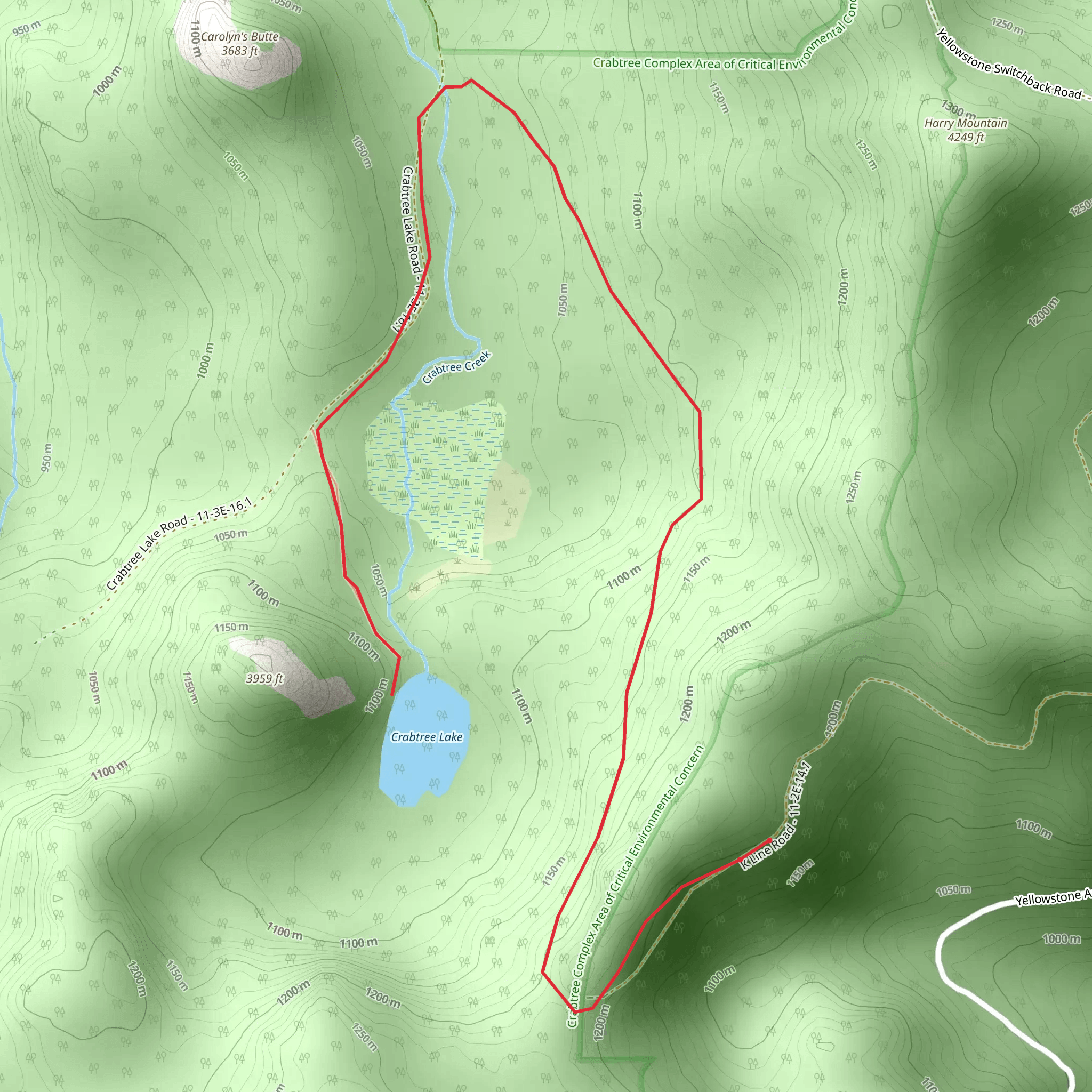 Crabtree Lake mobile static map