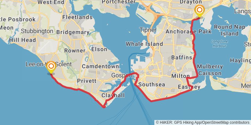 Plymouth to Dover Walk stage 25 Map