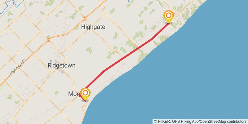 Waterfront Trail stage 49 Map